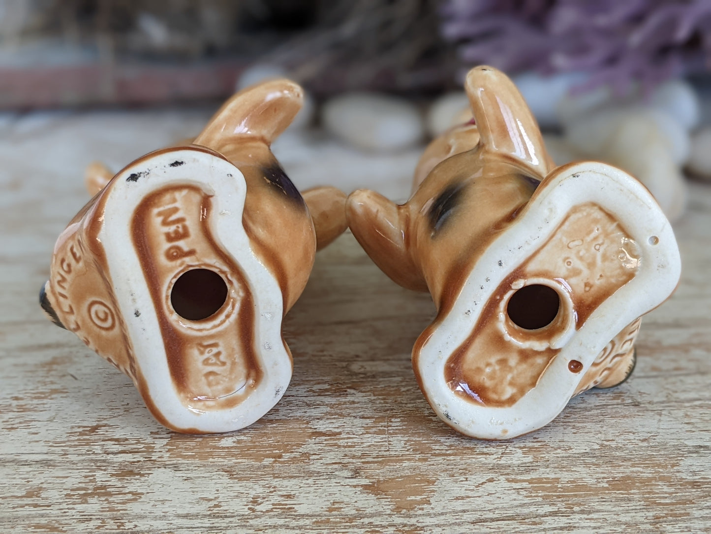 1940s Salt & Pepper Shakers by Ruth Van Tellingen Bengen Hugging Bears !! Adorable Vintage Gifts !!