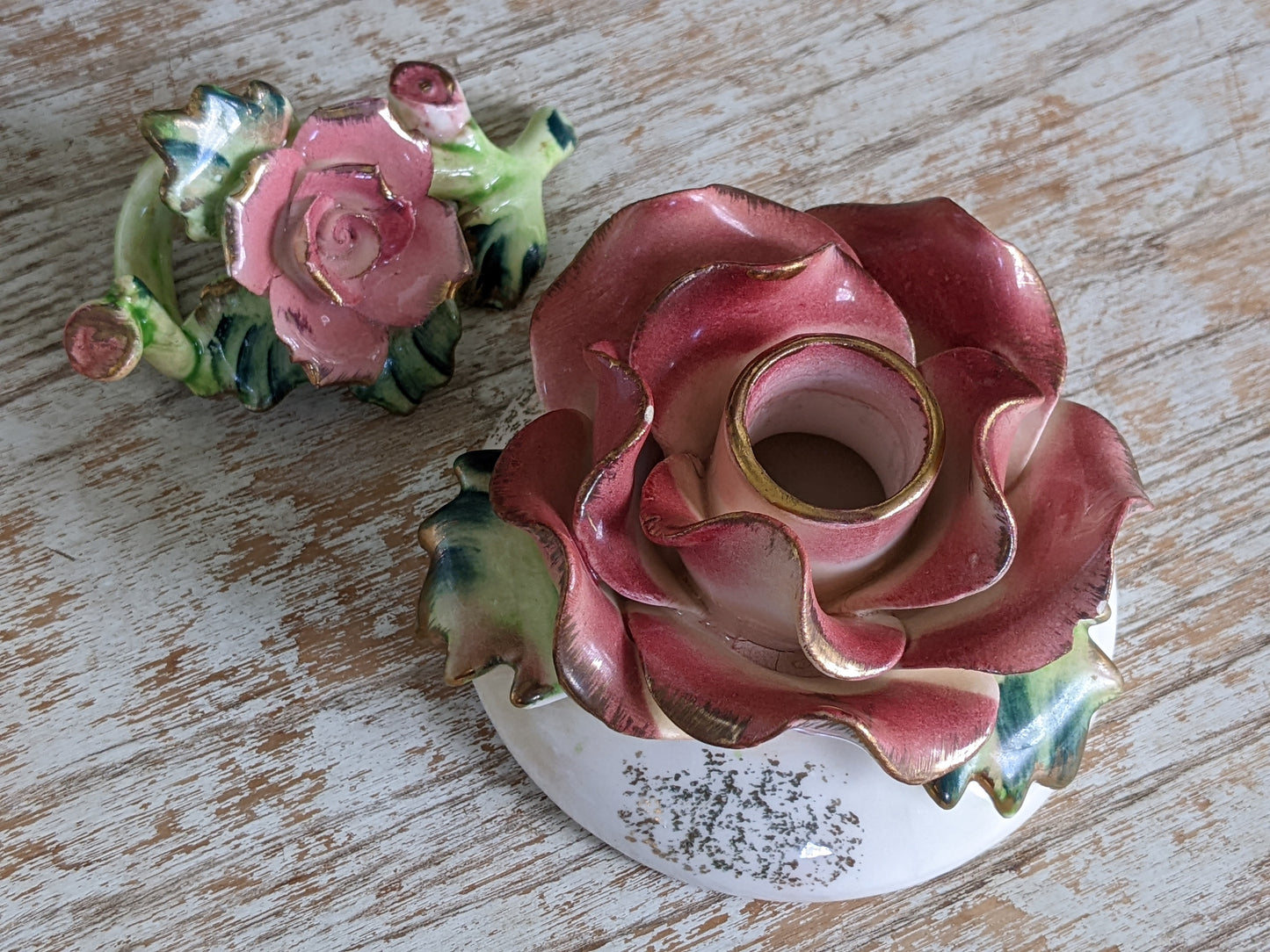 1950s Commodore Candlestick Holder w Matching Ring Japan Mid-Century