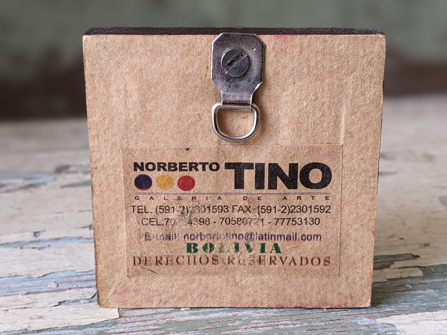 Vintage Norberto Tino Miniature Framed Textile Art Bolivia Handmade !! So Cute Gifts !!