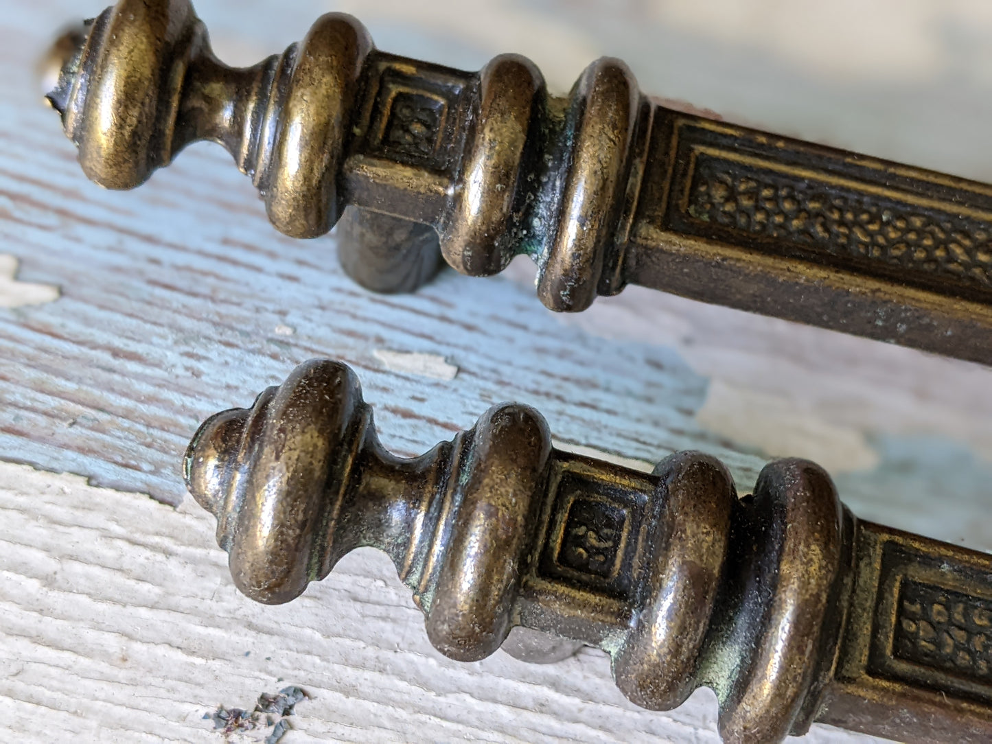 1970s Vintage National Lock Drawer Pulls No. F0-3704-001 Cabinet Drawer Restoration !! Hard To Find Vintage Hardware !!