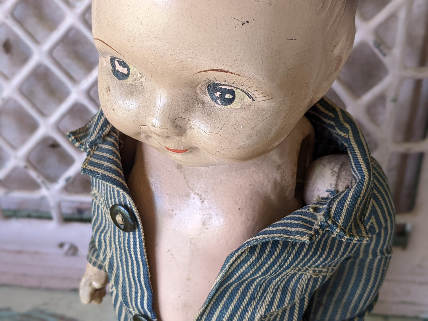 1930s Buddy Lee Doll !! Ultra-Rare Union-Alls V-Shaped Back Seam !! Amazing Advertising Vintage Gifts !!