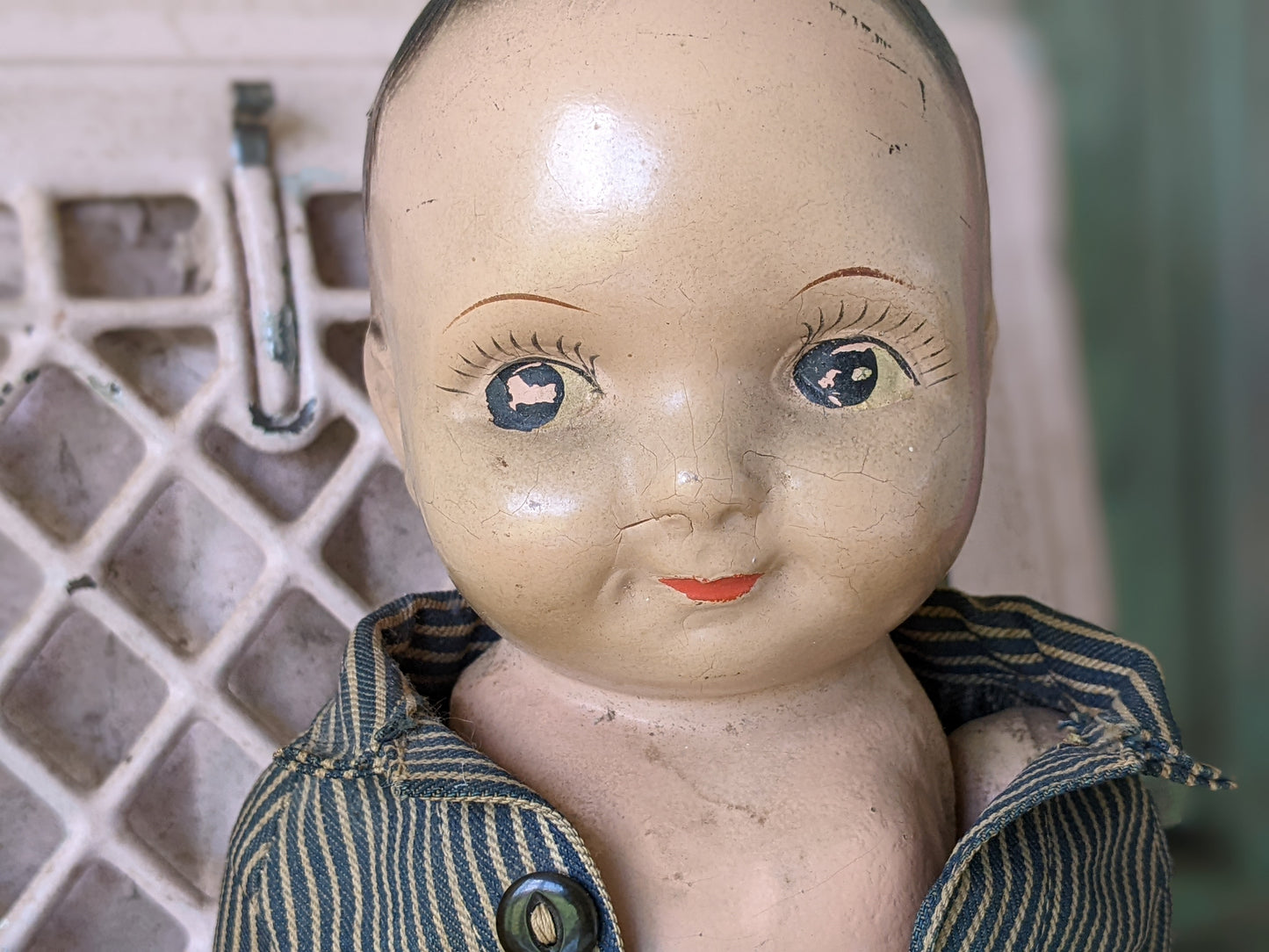 1930s Buddy Lee Doll !! Ultra-Rare Union-Alls V-Shaped Back Seam !! Amazing Advertising Vintage Gifts !!