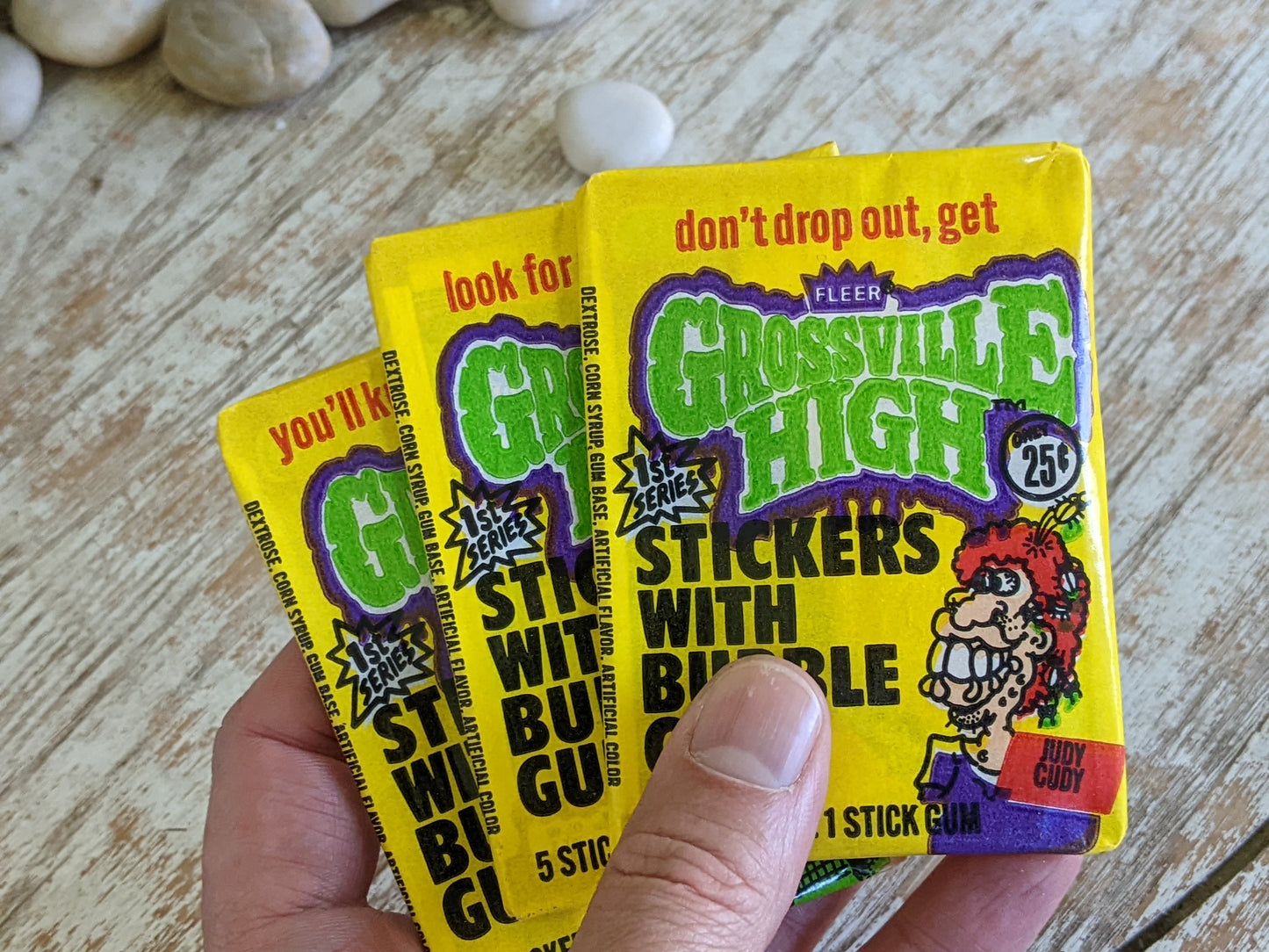 1986 Grossville High Original Wax Packs by Fleer Set of 3 !! Vintage Retro Gifts !!