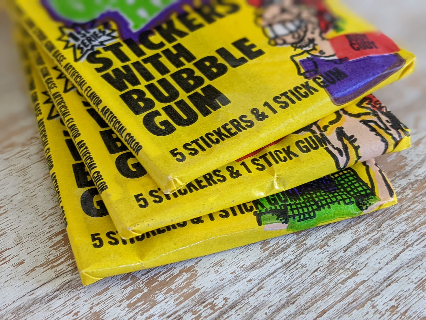 1986 Grossville High Original Wax Packs by Fleer Set of 3 !! Vintage Retro Gifts !!