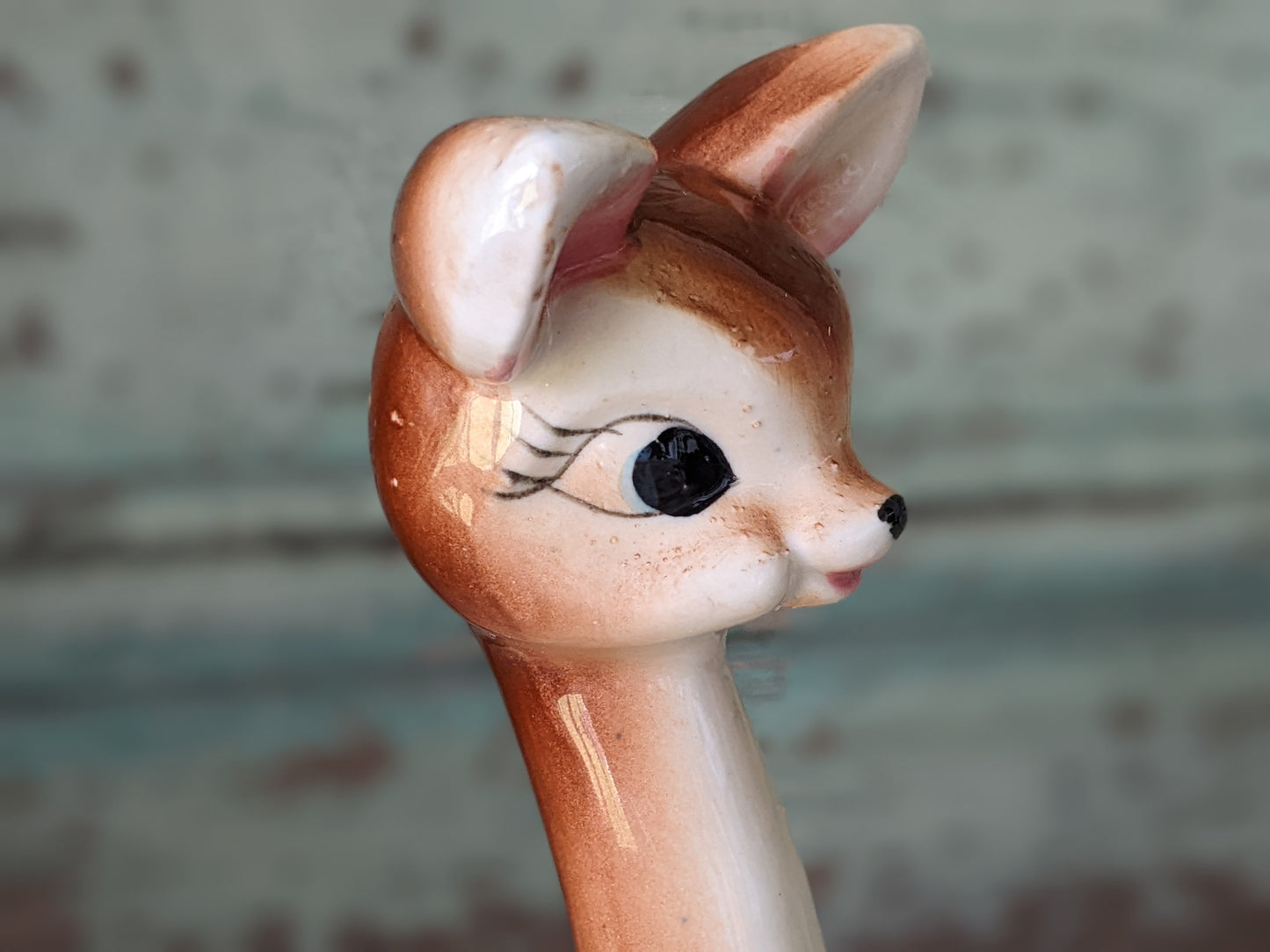 1950's Anthropomorphic Long Neck Deer Salt Pepper Shaker Lone Wolf Single Kitsch Kitschy Japan !! Adorable Spicy Gifts !!