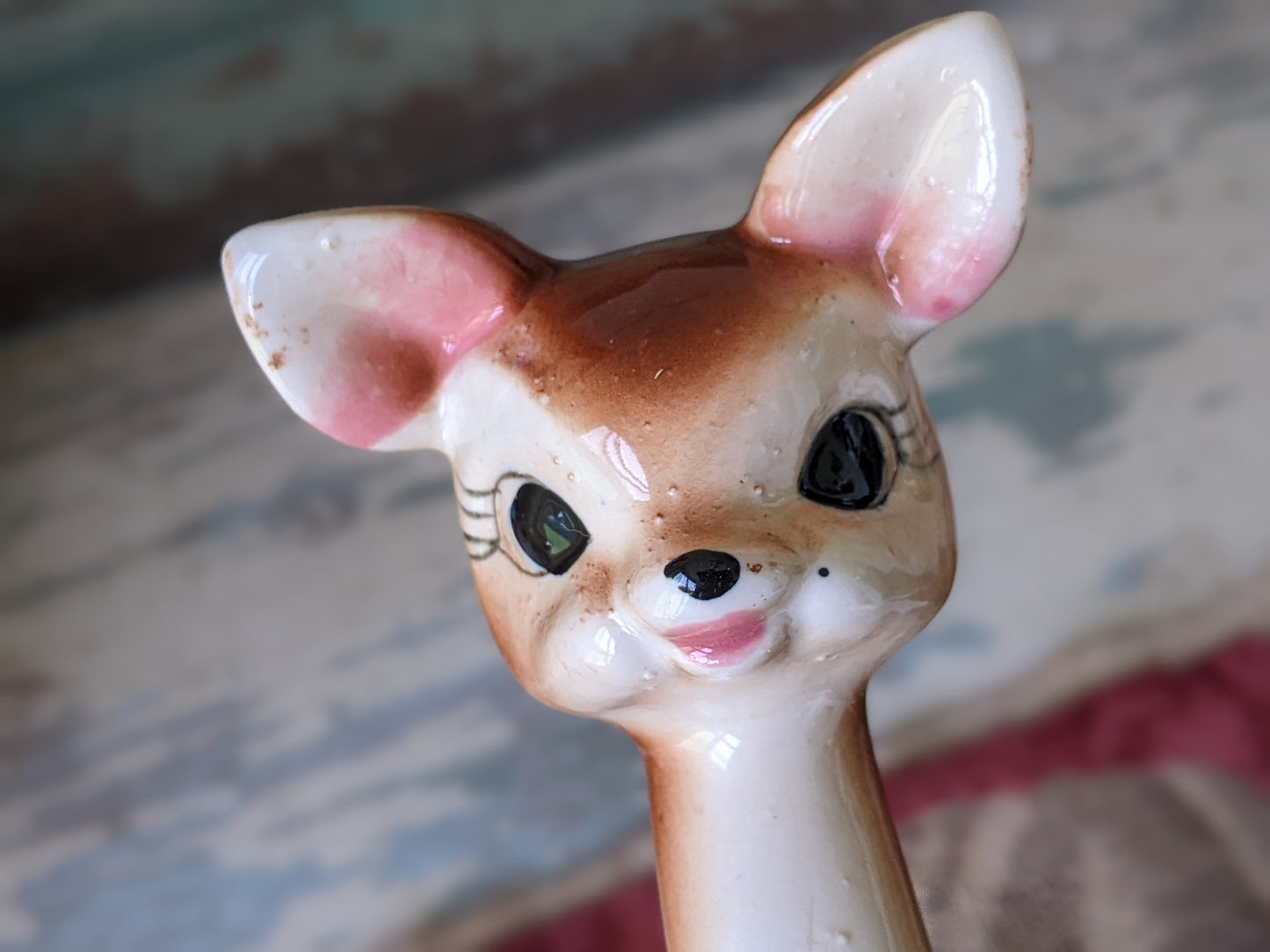 1950's Anthropomorphic Long Neck Deer Salt Pepper Shaker Lone Wolf Single Kitsch Kitschy Japan !! Adorable Spicy Gifts !!