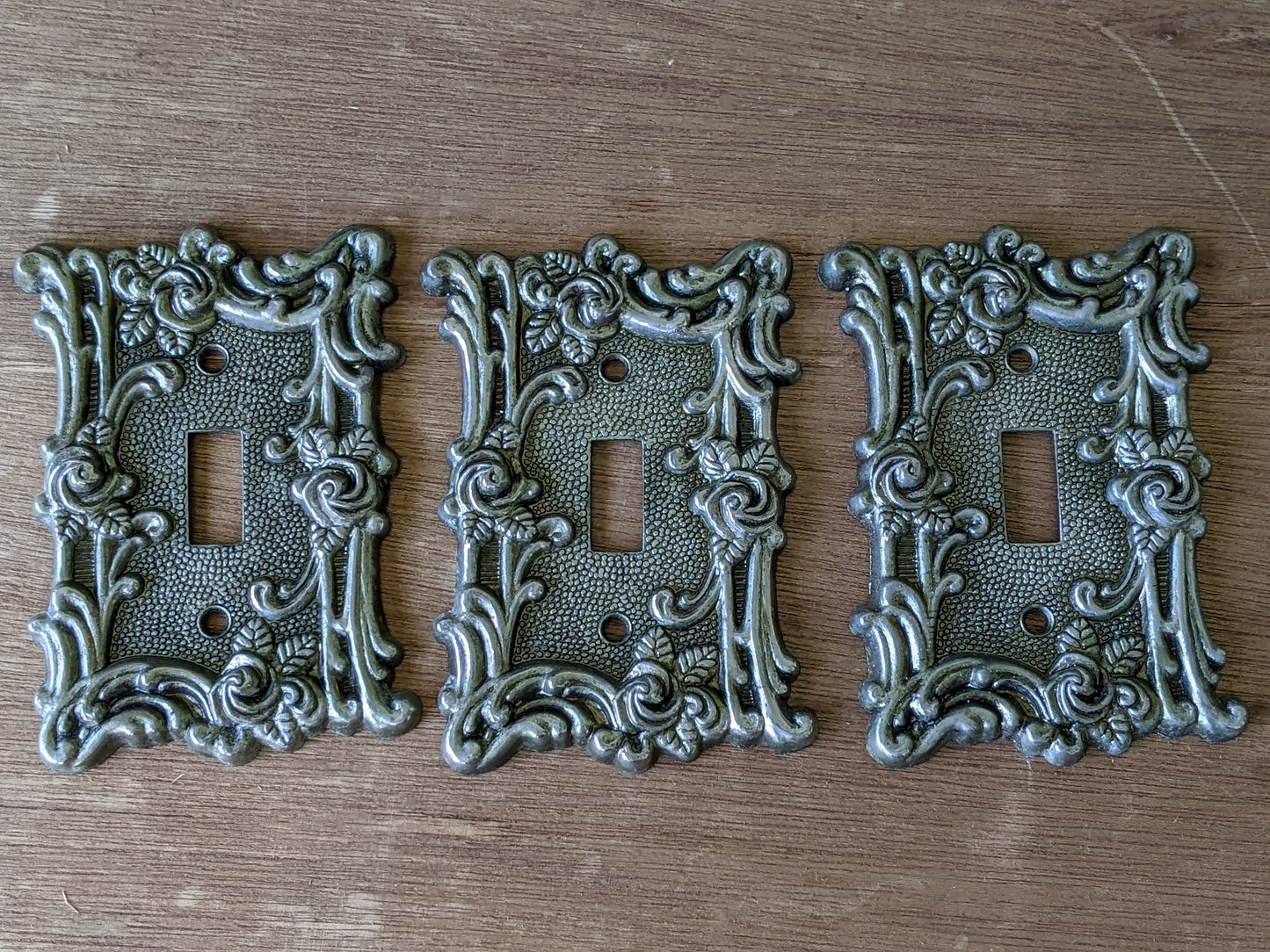 1967 Ameritac Set of 3 Model 60T Metal Light Switch Plate Cover **Amer Tack & HDWE Co
