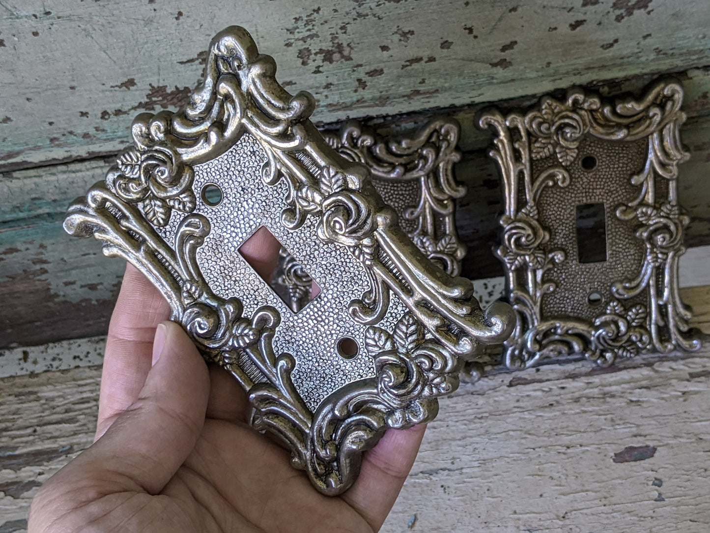 1967 Ameritac Set of 3 Model 60T Metal Light Switch Plate Cover **Amer Tack & HDWE Co