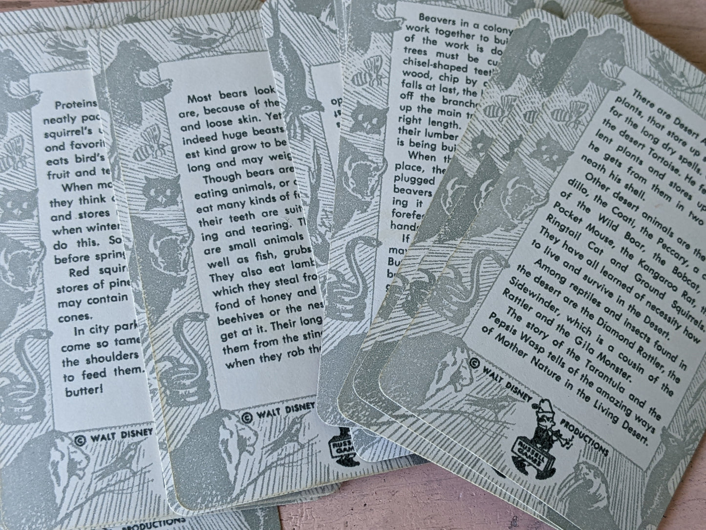 1950s Super Fun True-Life Adventure Cards by Walt Disney Nature Photography Educate Play Trade !! Exciting Vintage Gifts !!