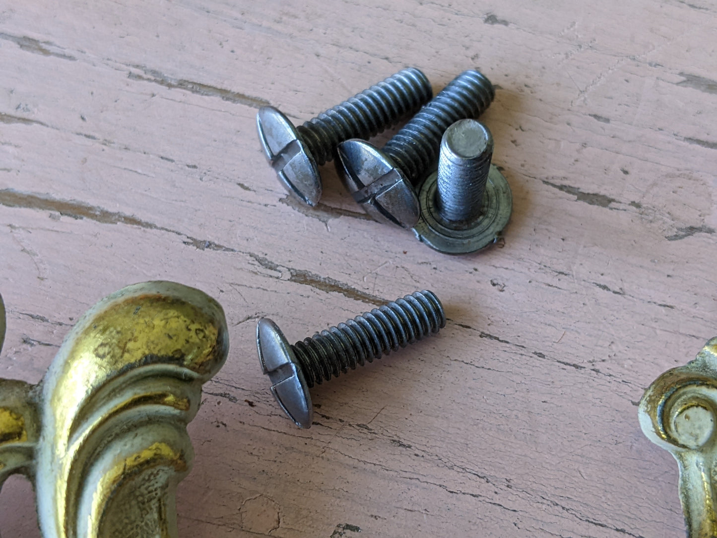 1950s Antique Brass Bassick Sack French Pulls Handles Set of Left & Right No. DC10092 !! Rare Vintage Restoration !! Brilliant !!