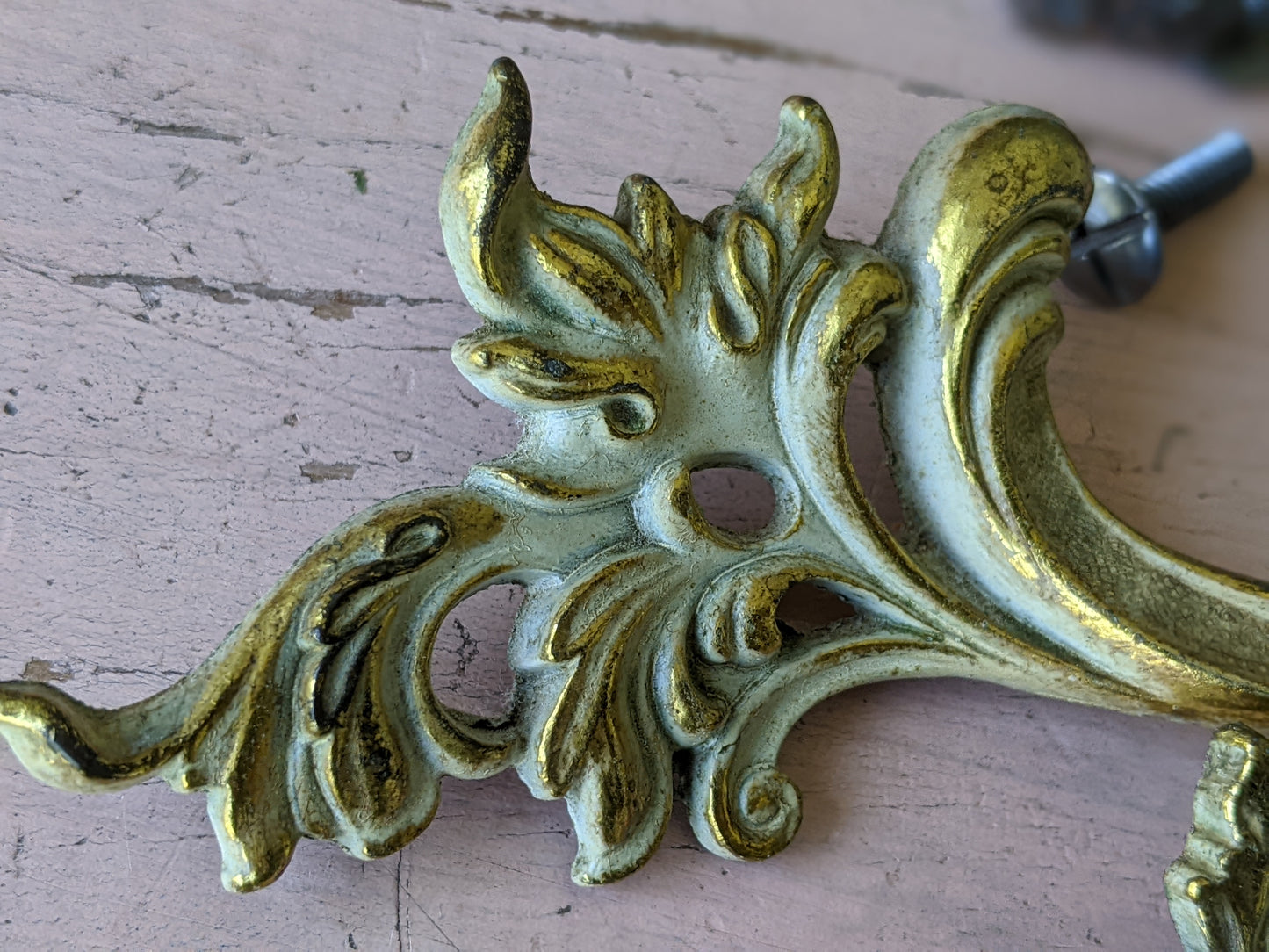 1950s Antique Brass Bassick Sack French Pulls Handles Set of Left & Right No. DC10092 !! Rare Vintage Restoration !! Brilliant !!