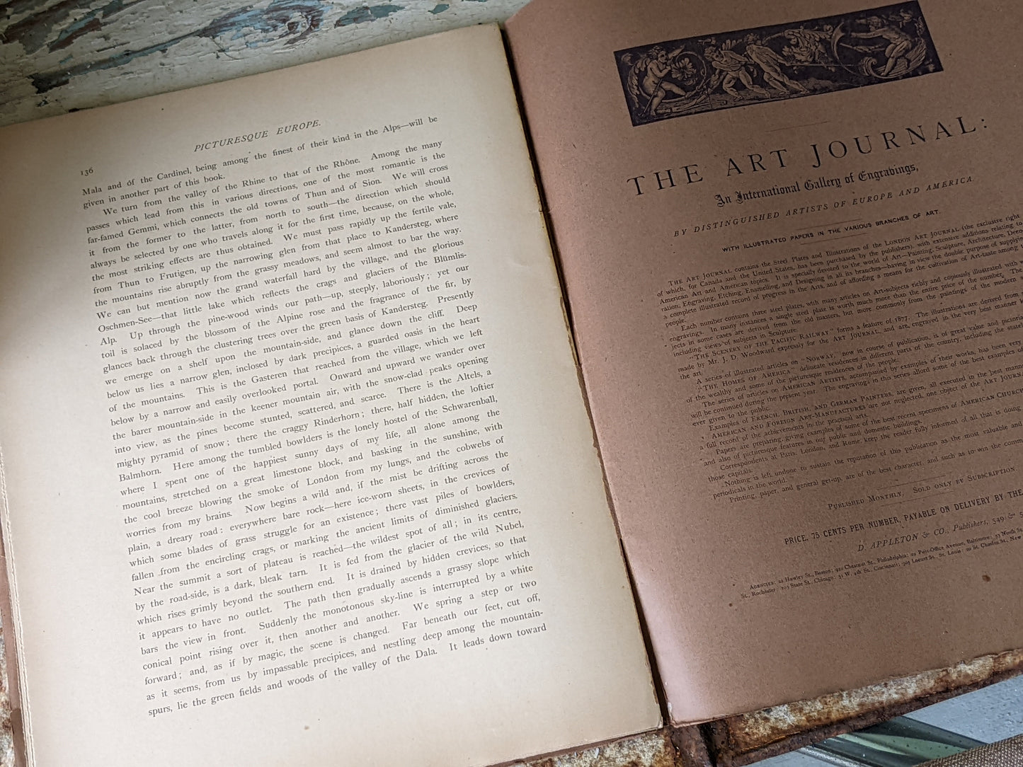 1877 Vol. 26 Twenty-Six Picturesque Europe !! Unbelievably Rare Find !! D. Appleton & Co. Original Etchings !! Rare Antique Gifts !!