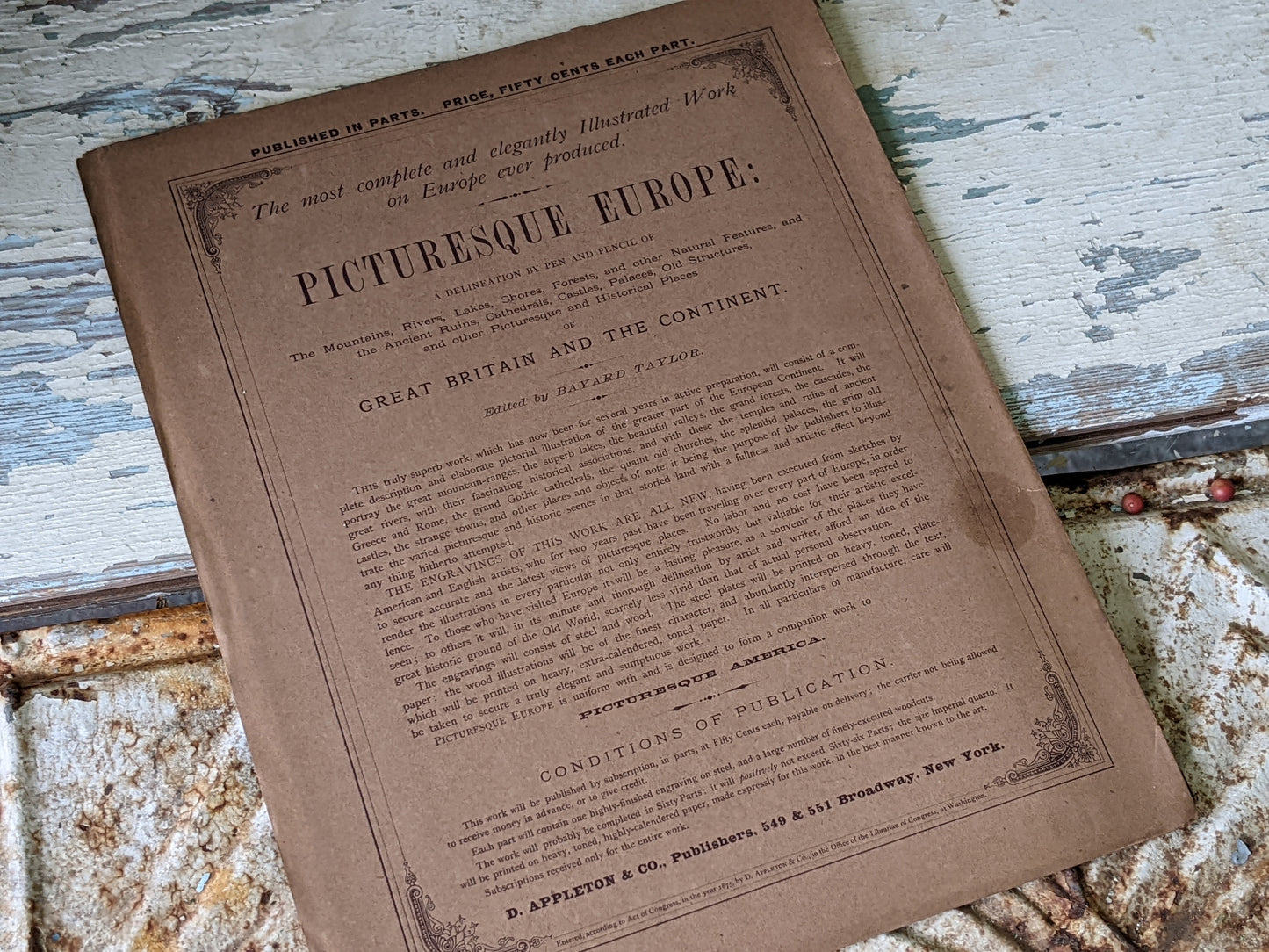 1877 Vol. 21 Twenty-One Picturesque Europe !! Unbelievably Rare Find !! D. Appleton & Co. Original Etchings !! Rare Antique Gifts !!