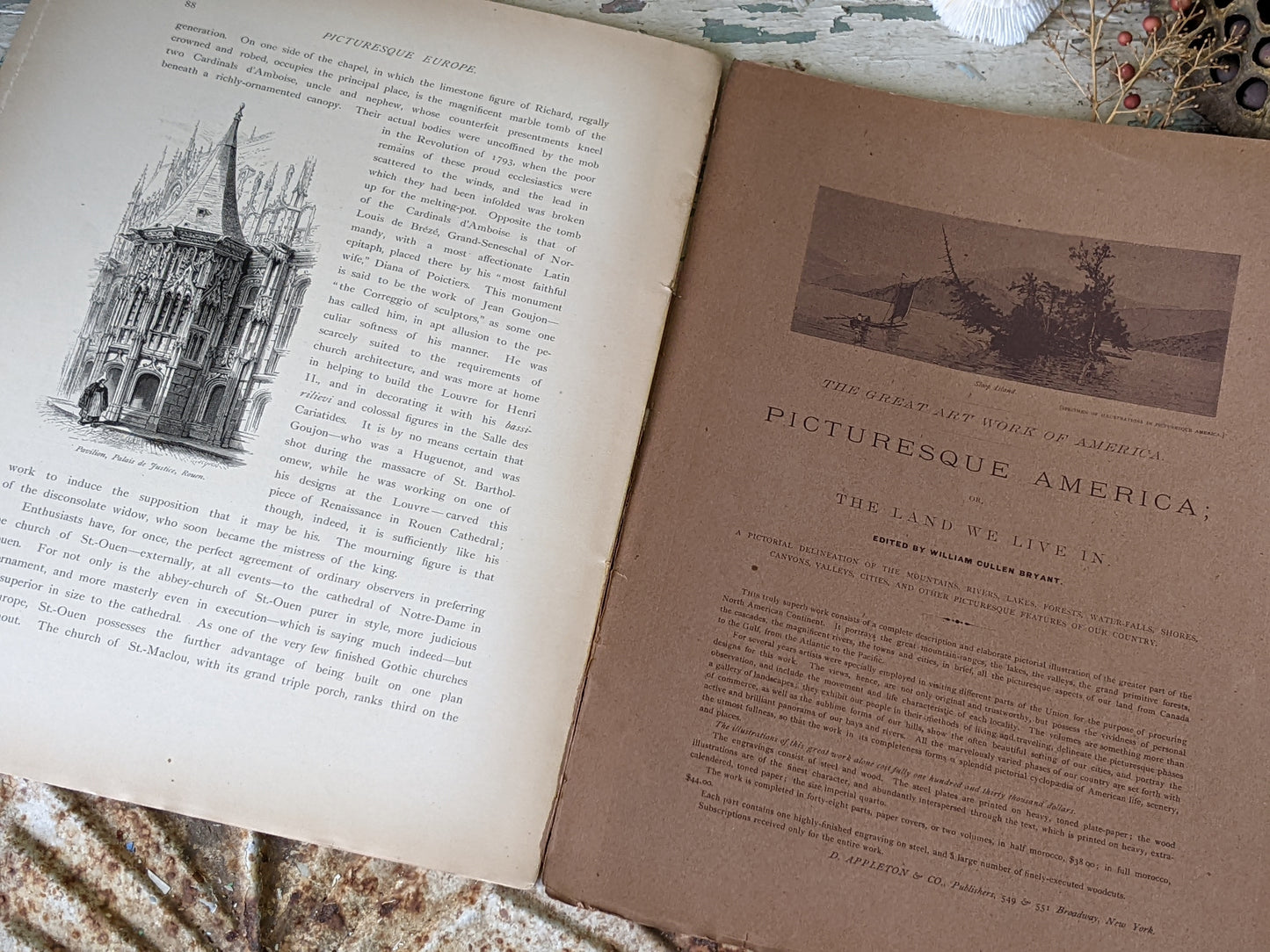 1877 Vol. 24 Twenty-Four Picturesque Europe !! Unbelievably Rare Find !! D. Appleton & Co. Original Etchings !! Rare Antique Gifts !!