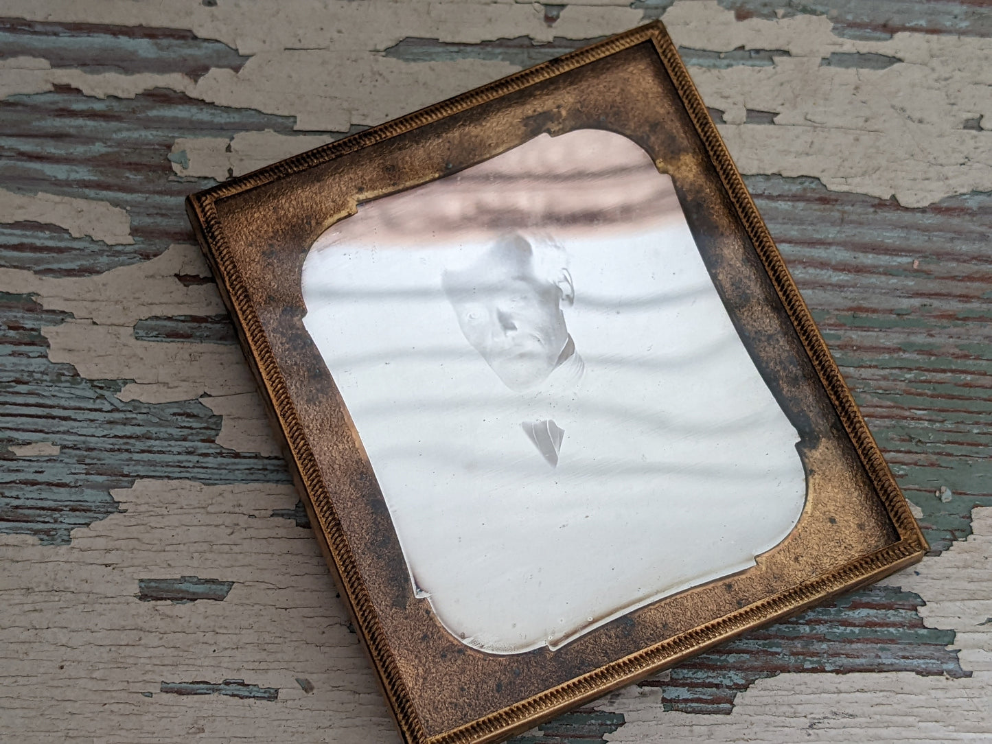 1850s Daguerreotype Stunning Mans Portrait Amazing Exposure !! Rare Condition !! Historical Vintage Gifts !!