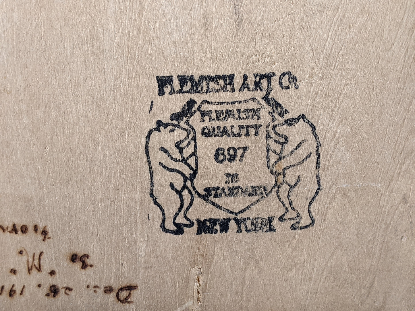 1911 Art Nouveau Flemish Art Co. Handmade Hinged Pyrography Wood Box !! Rare & Beautiful Unique Gifts !!