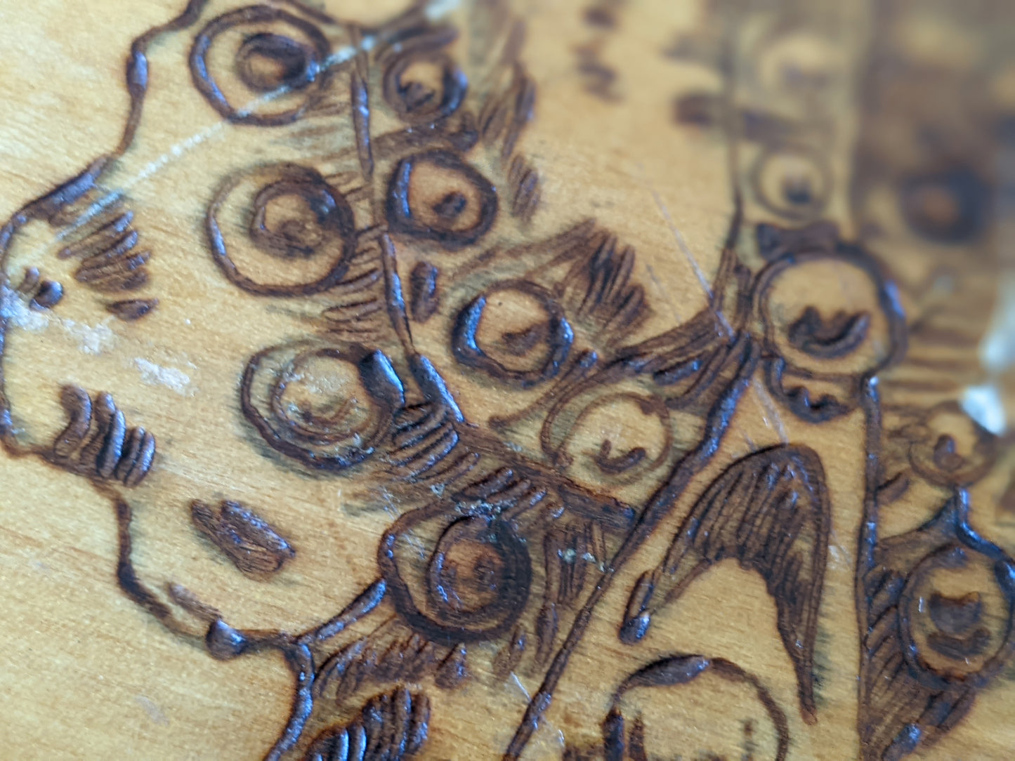 1911 Art Nouveau Flemish Art Co. Handmade Hinged Pyrography Wood Box !! Rare & Beautiful Unique Gifts !!