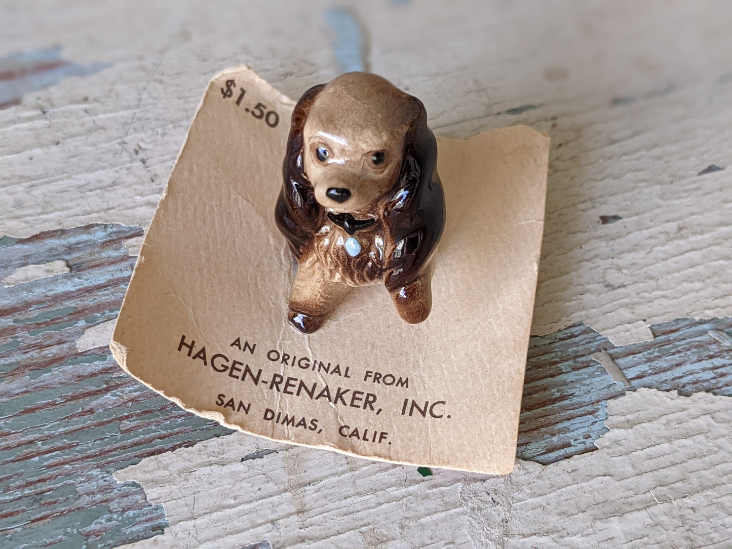 1970s !! Rare !! Vintage Hagen Renaker Cocker Mama Porcelain Miniature No. 90 !! Perfect Gift For Dog Lovers !! Lady & The Tramp !!