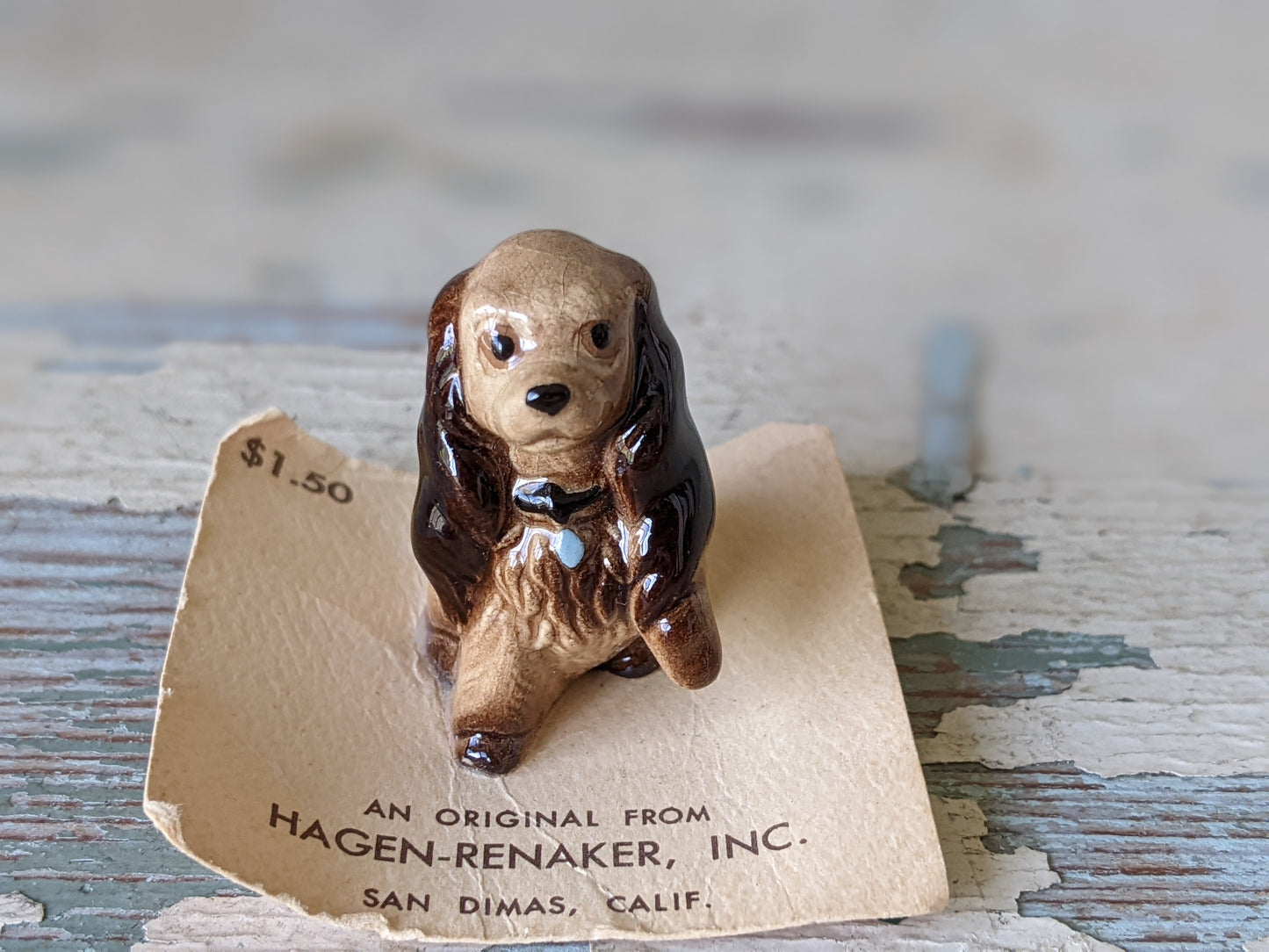 1970s !! Rare !! Vintage Hagen Renaker Cocker Mama Porcelain Miniature No. 90 !! Perfect Gift For Dog Lovers !! Lady & The Tramp !!