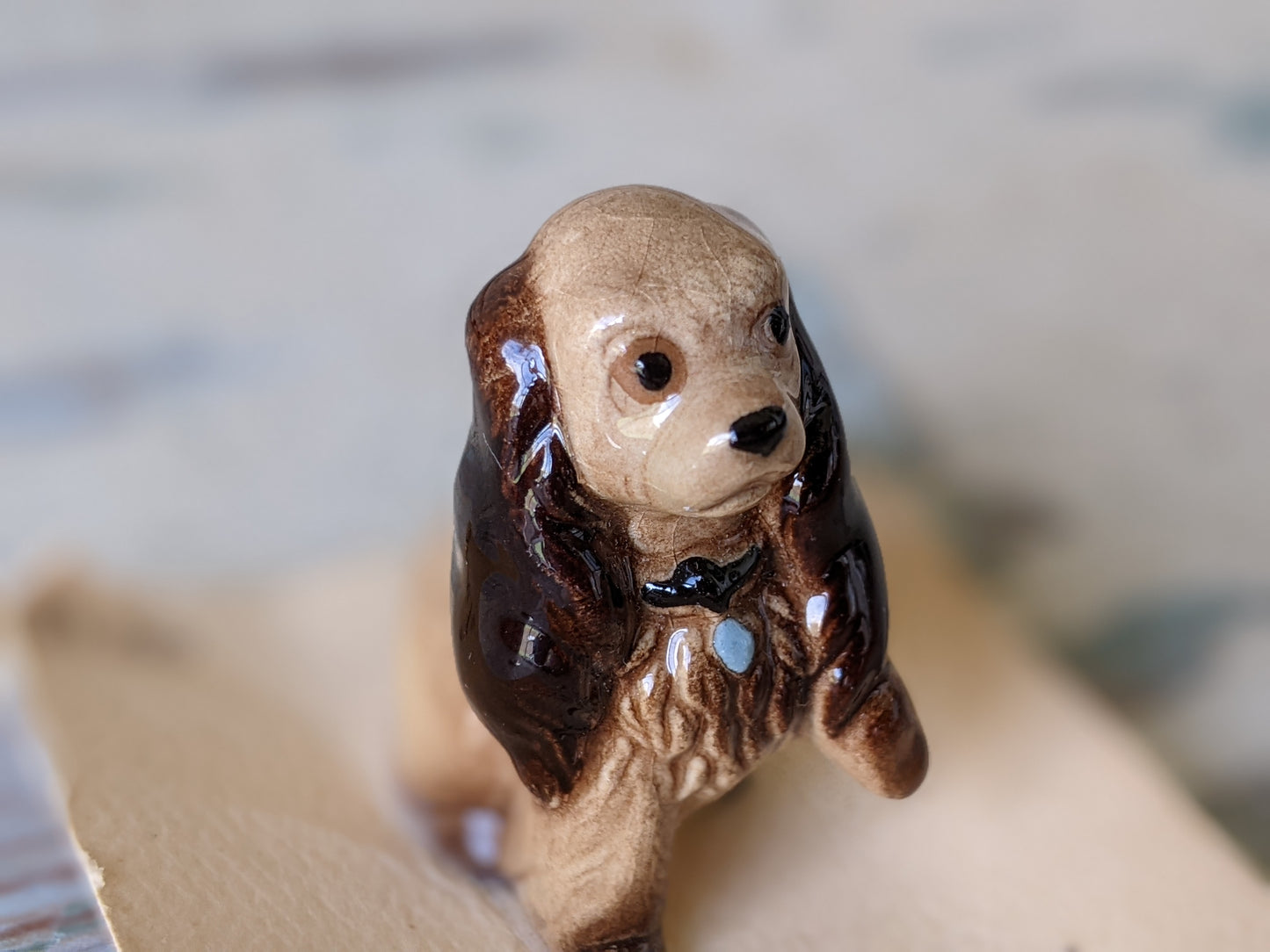 1970s !! Rare !! Vintage Hagen Renaker Cocker Mama Porcelain Miniature No. 90 !! Perfect Gift For Dog Lovers !! Lady & The Tramp !!