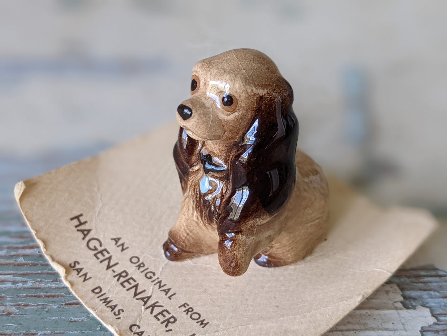 1970s !! Rare !! Vintage Hagen Renaker Cocker Mama Porcelain Miniature No. 90 !! Perfect Gift For Dog Lovers !! Lady & The Tramp !!
