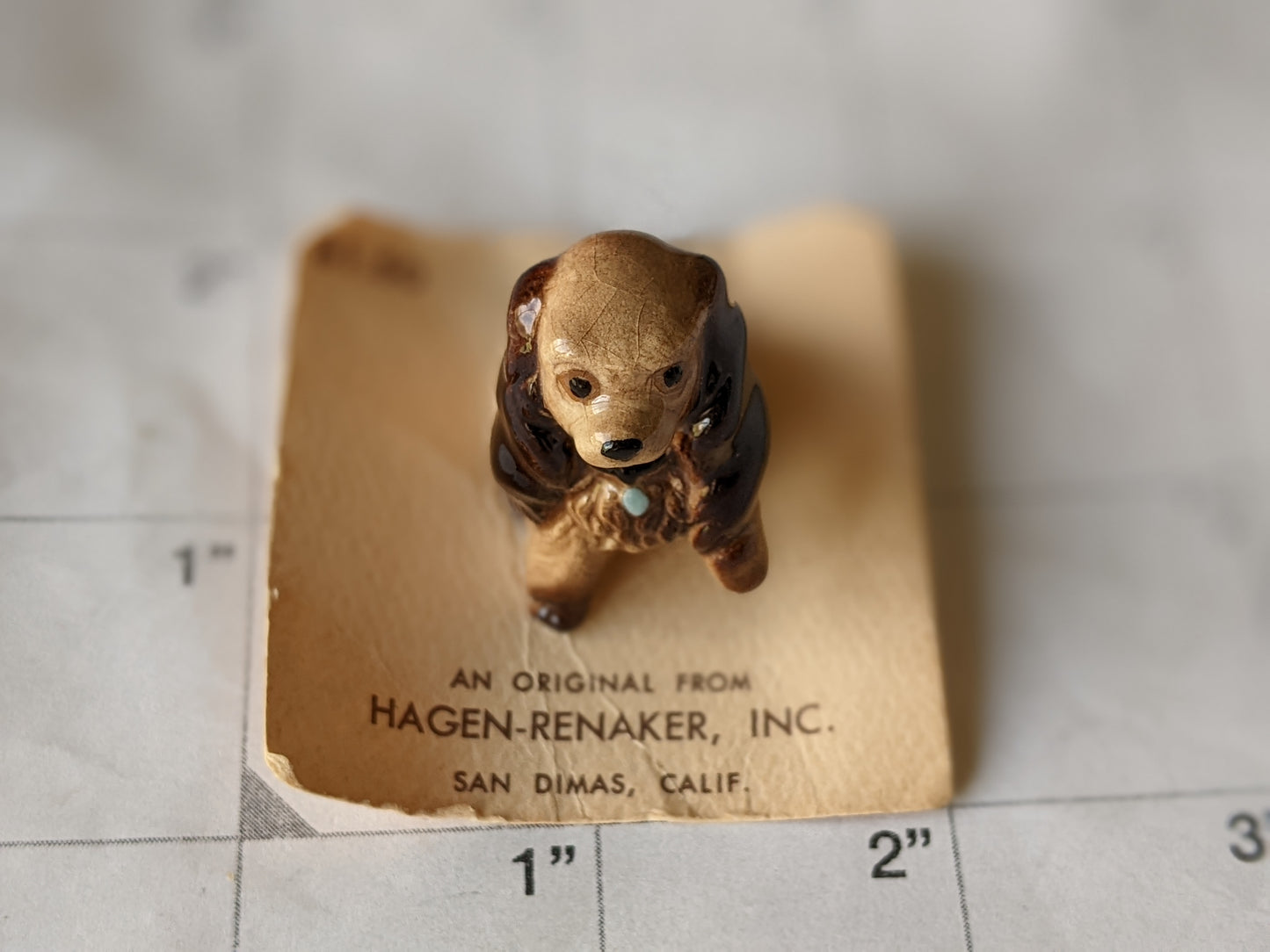 1970s !! Rare !! Vintage Hagen Renaker Cocker Mama Porcelain Miniature No. 90 !! Perfect Gift For Dog Lovers !! Lady & The Tramp !!