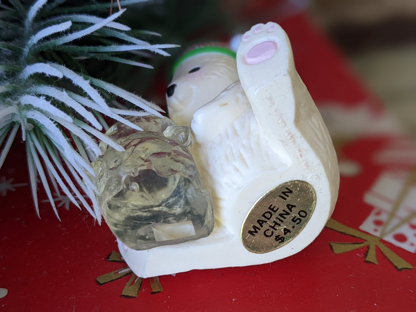 1987 Polar Bear Merry Miniature by Hallmark Christmas Holiday Collectibles !! Retro Holiday Gifts !!