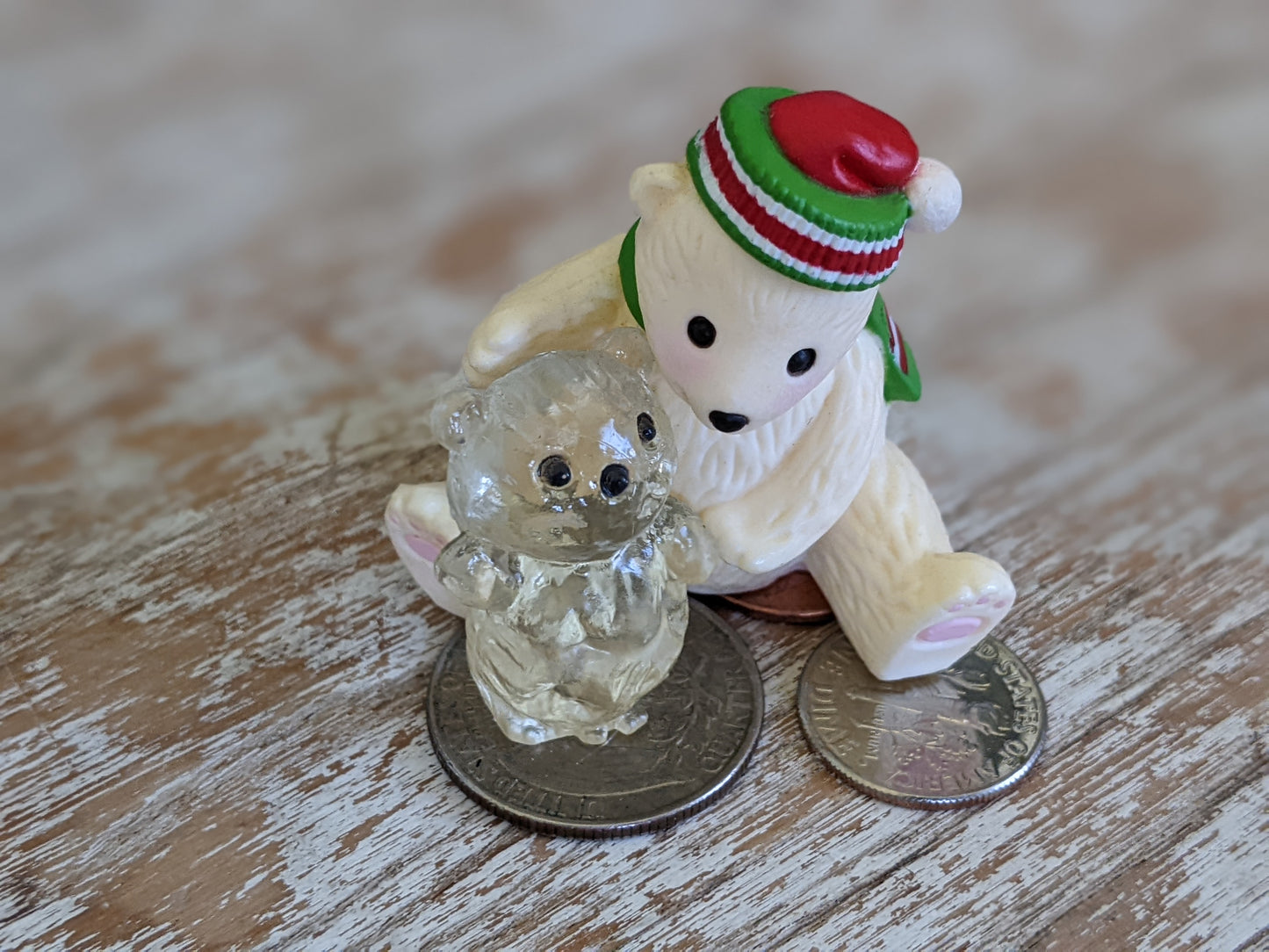 1987 Polar Bear Merry Miniature by Hallmark Christmas Holiday Collectibles !! Retro Holiday Gifts !!