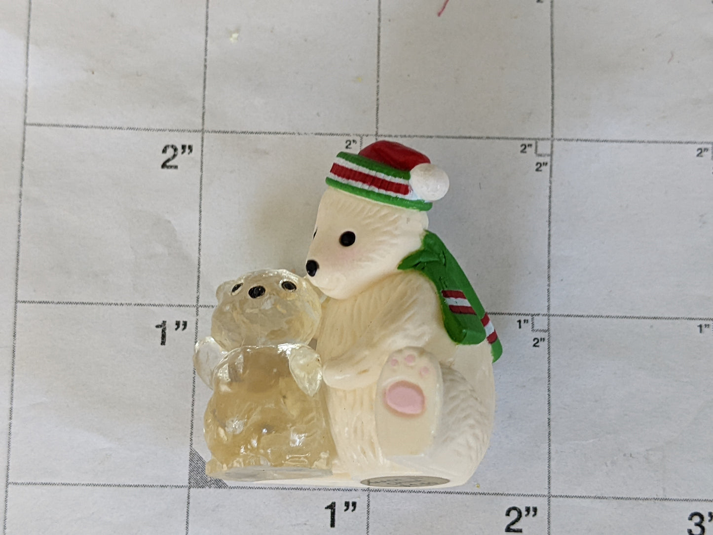 1987 Polar Bear Merry Miniature by Hallmark Christmas Holiday Collectibles !! Retro Holiday Gifts !!