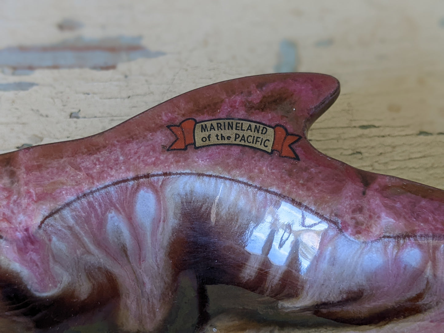 1960s Marineland Of The Pacific Ashtray !! Rare !! Dolphin Palos Verdes Los Angeles California Japan !! Awesome Retro Vintage Gifts !!