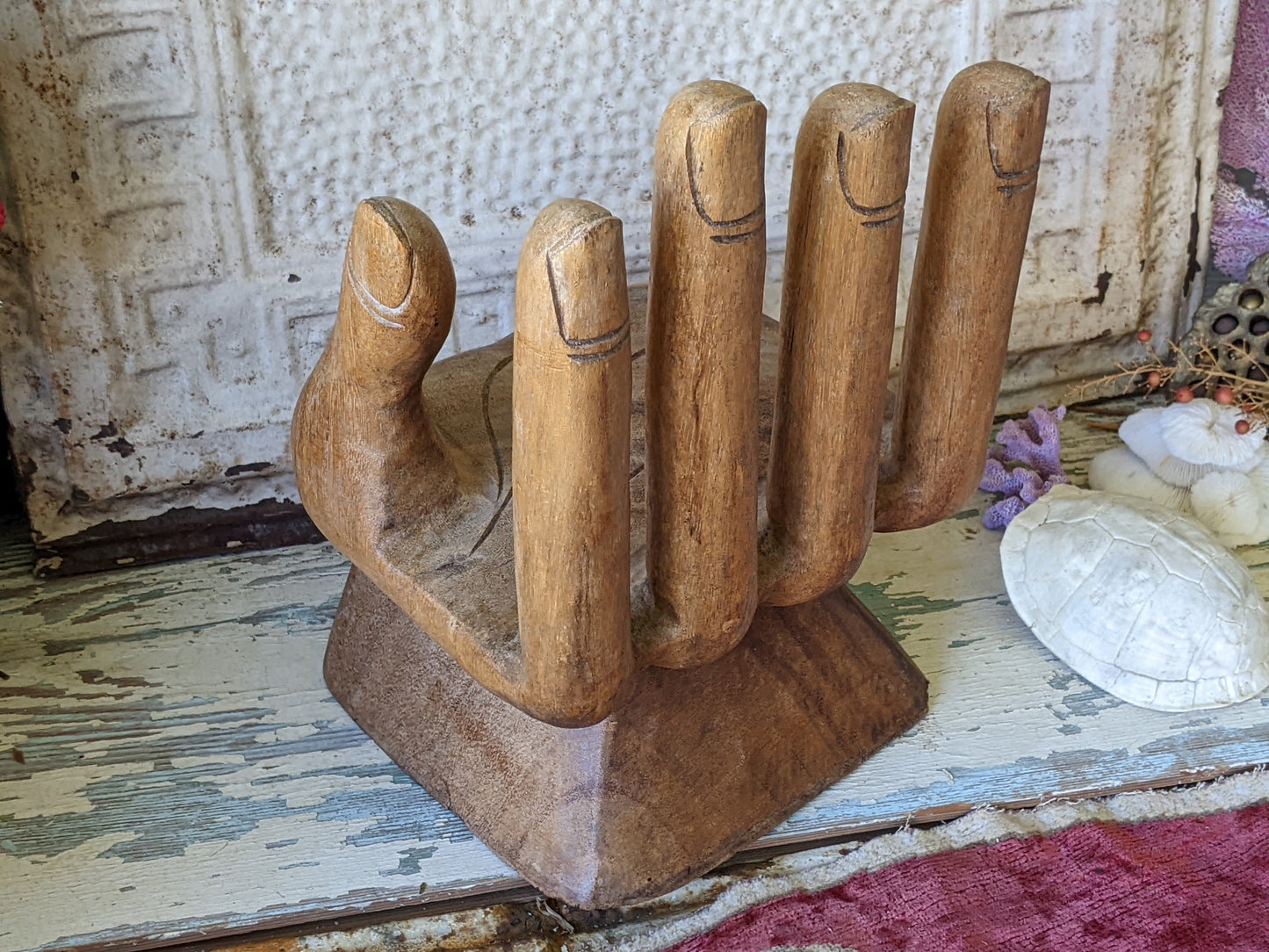 Vintage !! Rare Design !! Hand Sculpture Single Piece Wood !! Unique Awesome Vintage Gifts !! Retro Designs !!