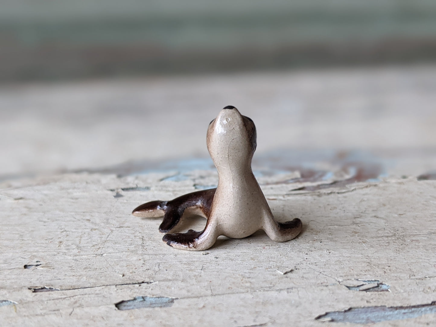 1980s Hagen Renaker Baby Seal Porcelain Miniature !! Amazing Vintage Gifts & Collectibles !!