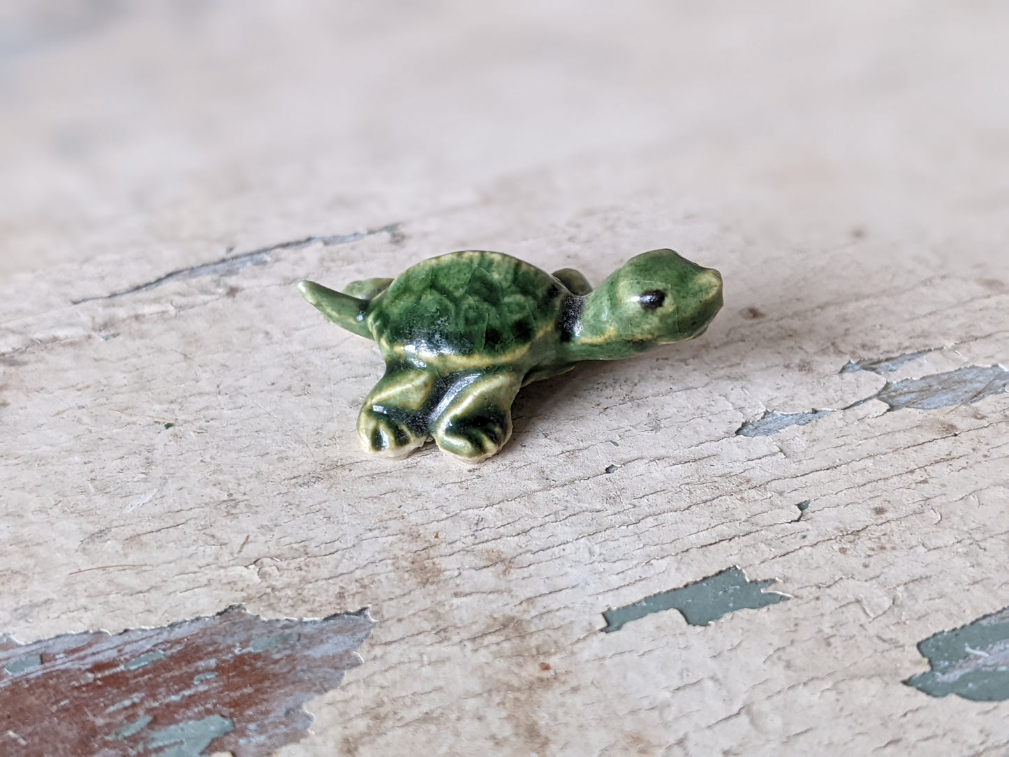 Vintage Hagen Renaker Baby Turtle Porcelain Miniature !! Adorable Vintage Gifts Retro Collectibles !!