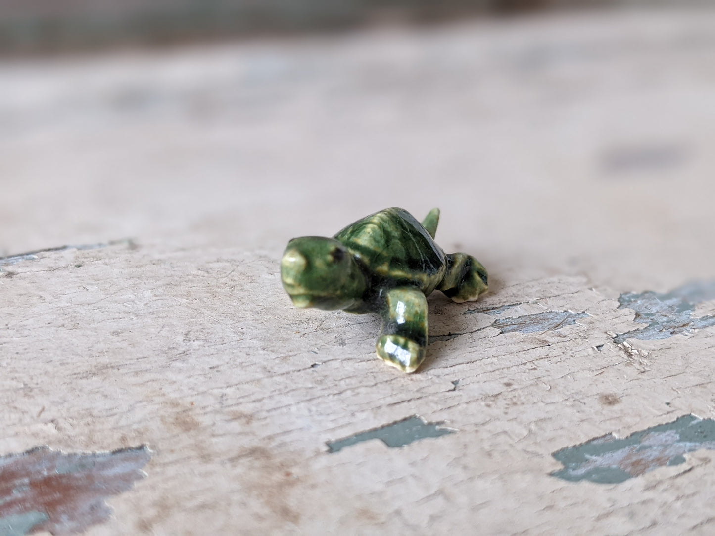 Vintage Hagen Renaker Baby Turtle Porcelain Miniature !! Adorable Vintage Gifts Retro Collectibles !!
