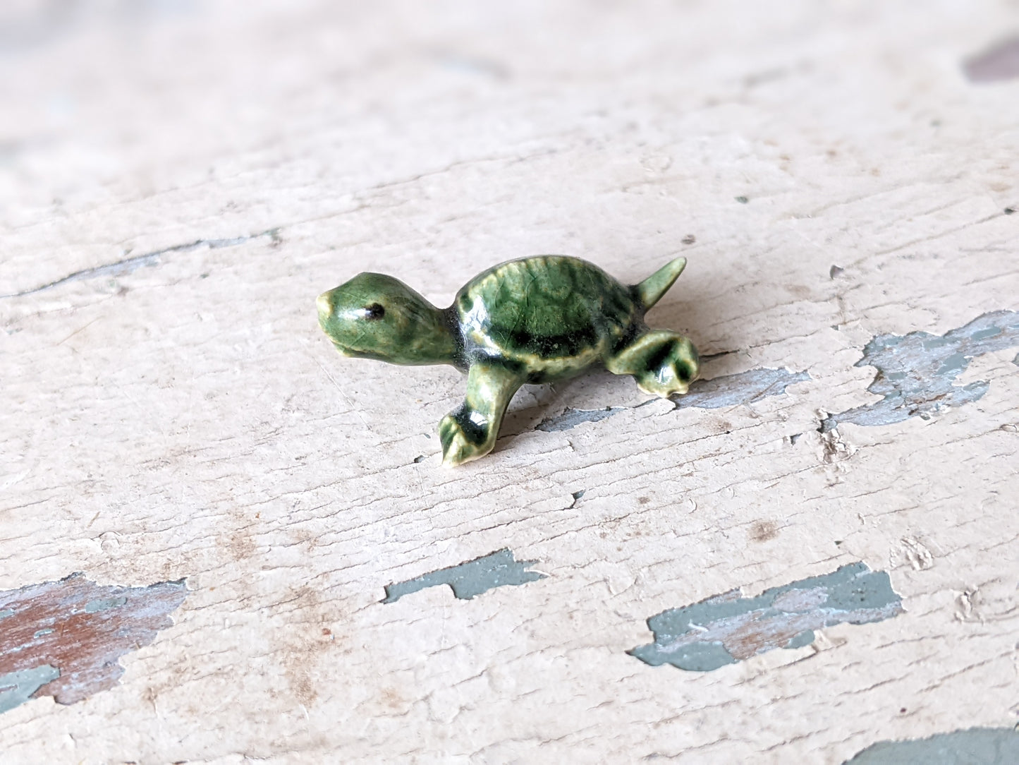 Vintage Hagen Renaker Baby Turtle Porcelain Miniature !! Adorable Vintage Gifts Retro Collectibles !!