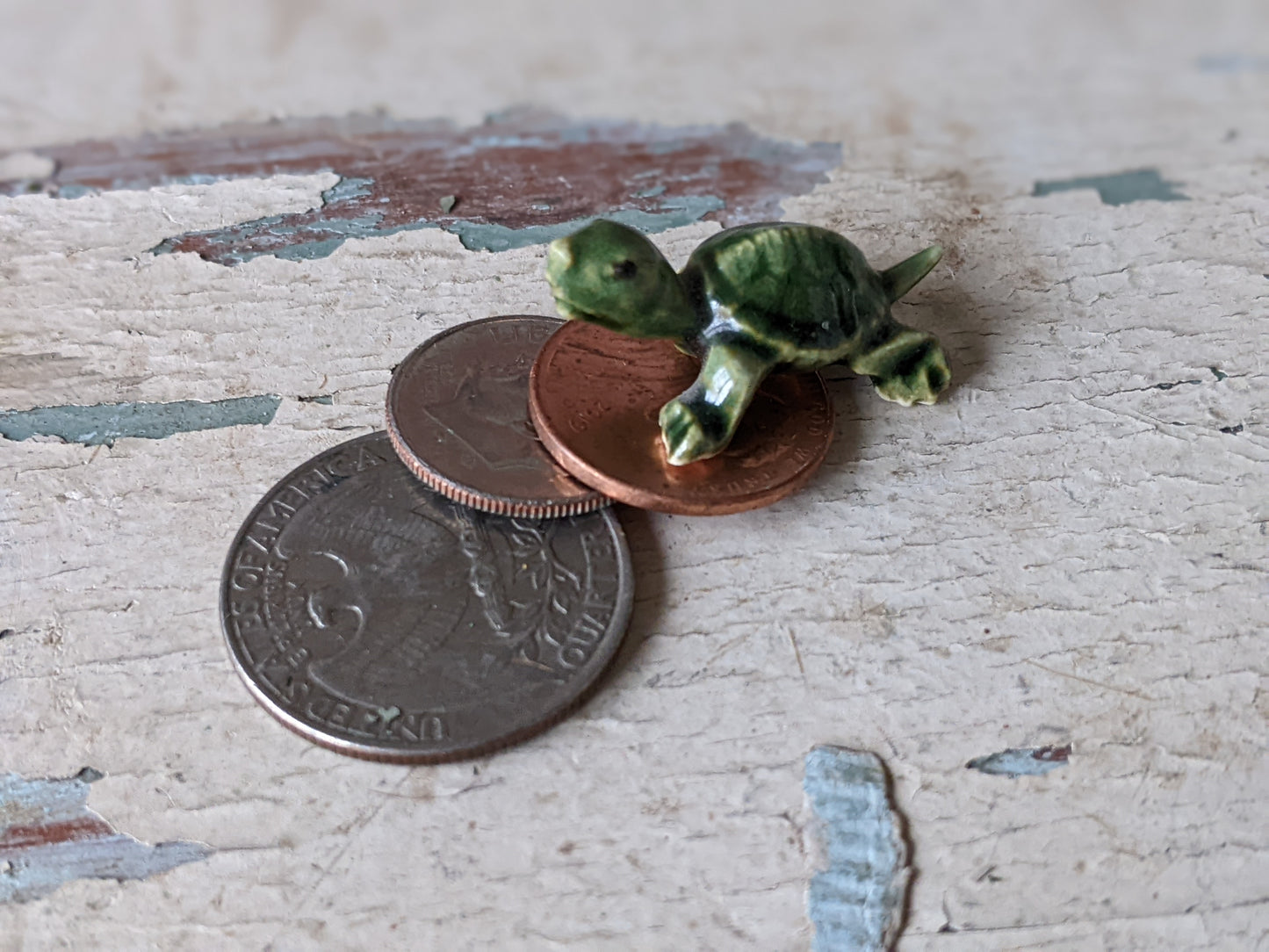 Vintage Hagen Renaker Baby Turtle Porcelain Miniature !! Adorable Vintage Gifts Retro Collectibles !!