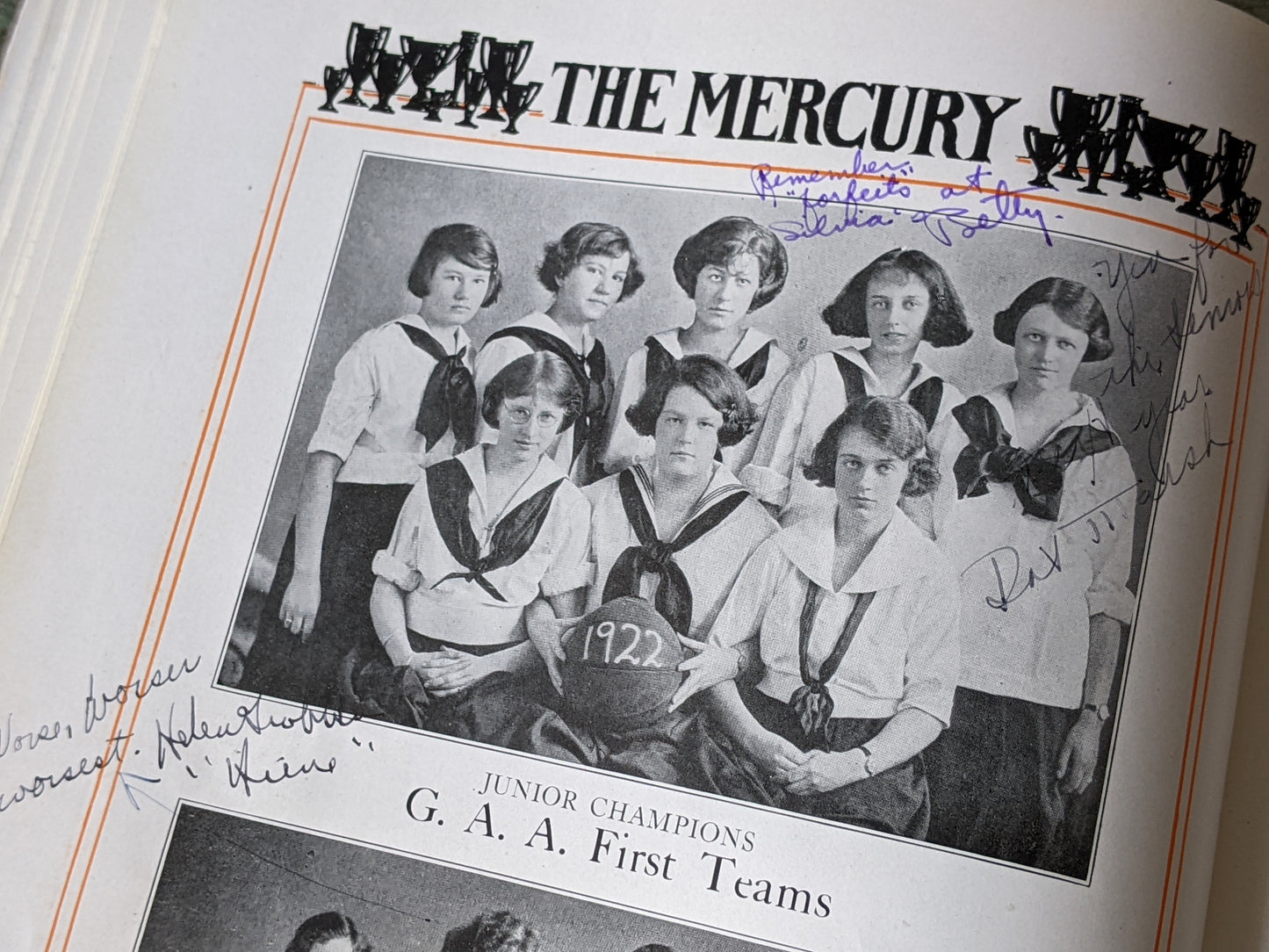 1922 The Mercury High School Yearbook Milwaukee Owned by Marcella Steel over 100 years old !! Amazing Historical Gifts & Collectibles !!