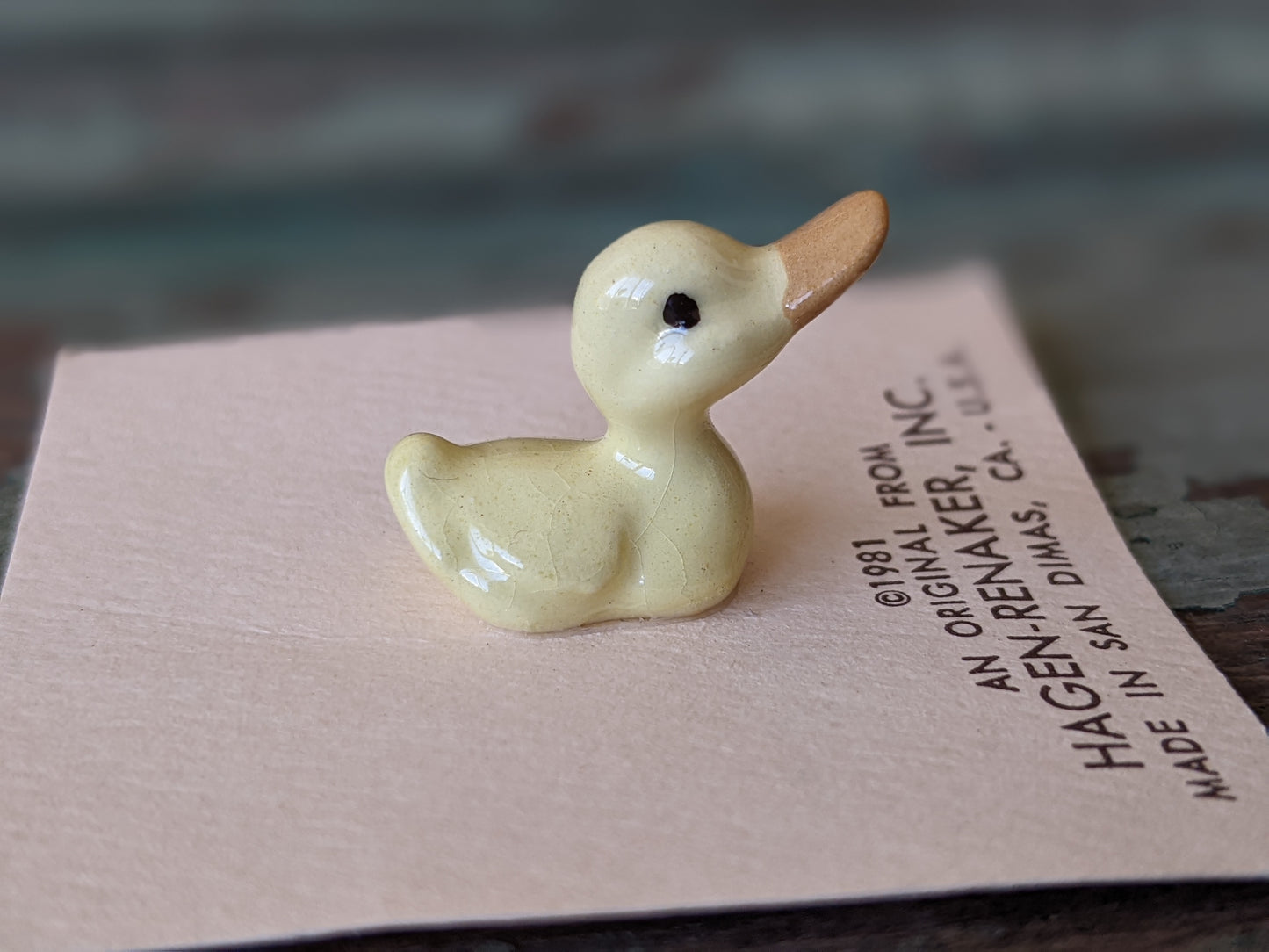 1981 !! NOC !! Hagen Renaker Duck Chilled Floating Porcelain Miniature !! Adorable Vintage Gifts & Collectibles !!