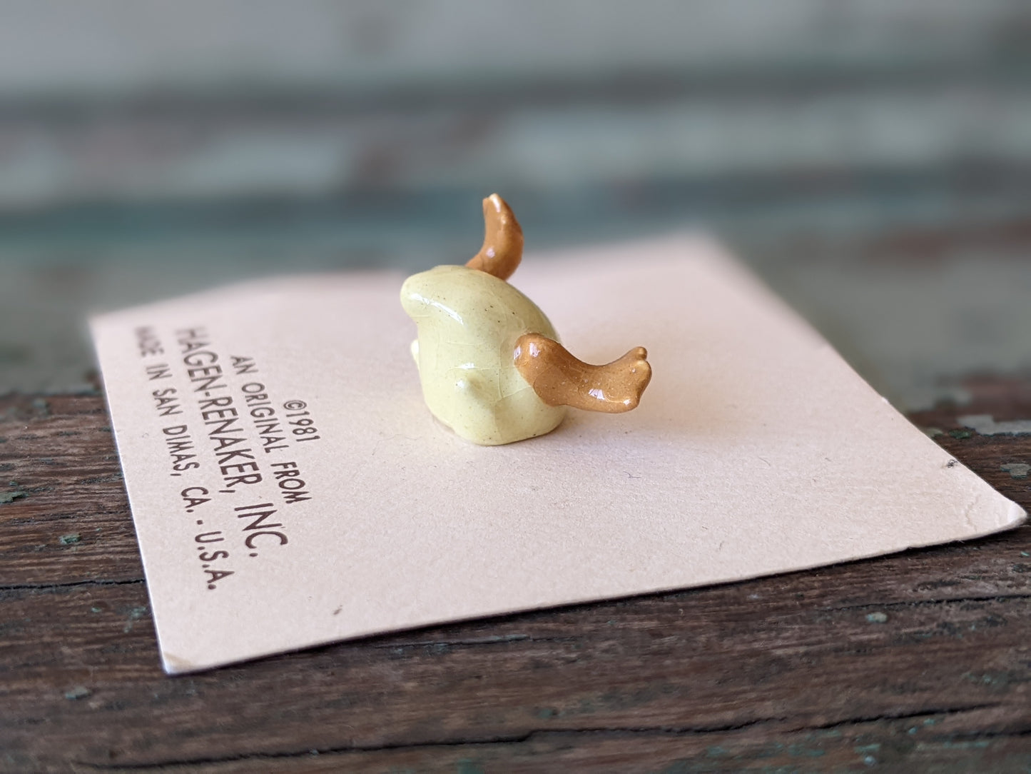 1981 !! NOC !! Hagen Renaker Duck Under Water Porcelain Miniature !! Adorable Vintage Gifts & Collectibles !!