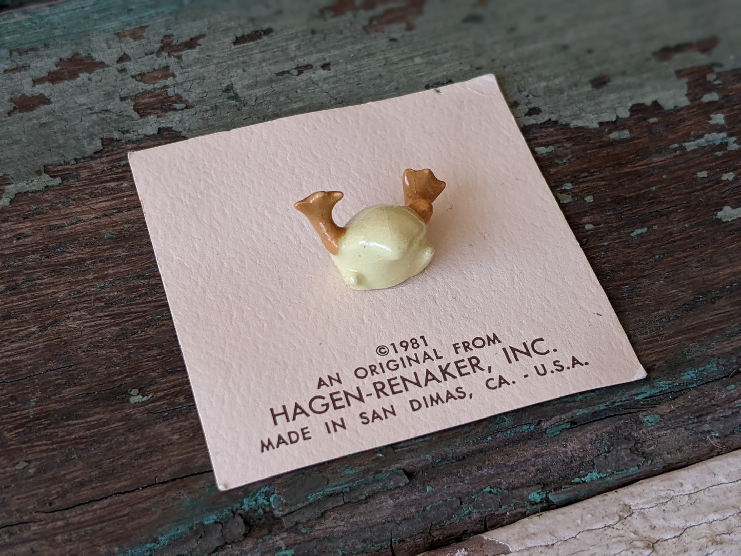 1981 !! NOC !! Hagen Renaker Duck Under Water Porcelain Miniature !! Adorable Vintage Gifts & Collectibles !!