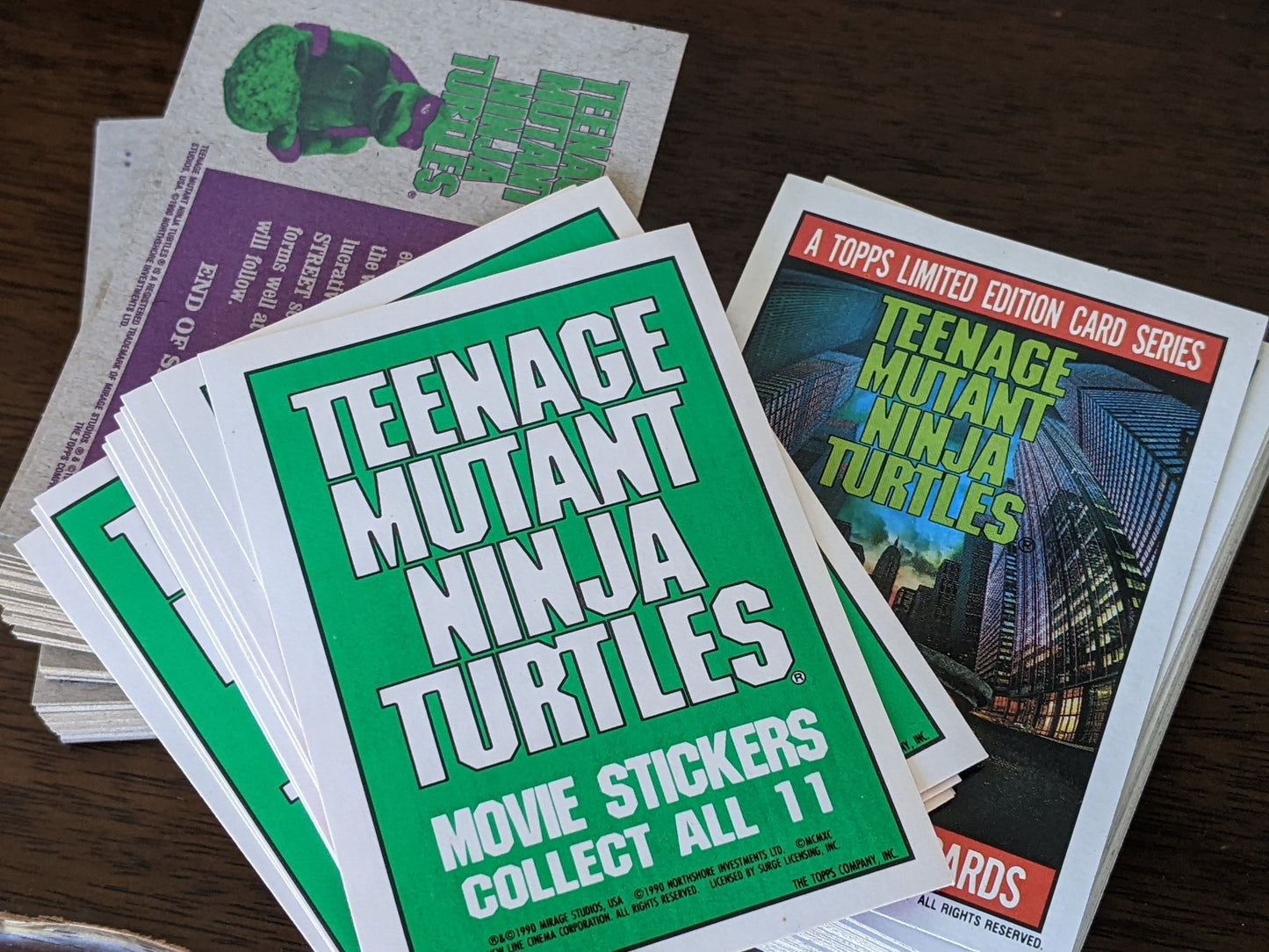1990 TMNT !! Mint !! Complete Deluxe Limited Edition 132 Cards + 11 Stickers Teenage Mutant Ninja Turtles !! Awesome Vintage Gifts !!