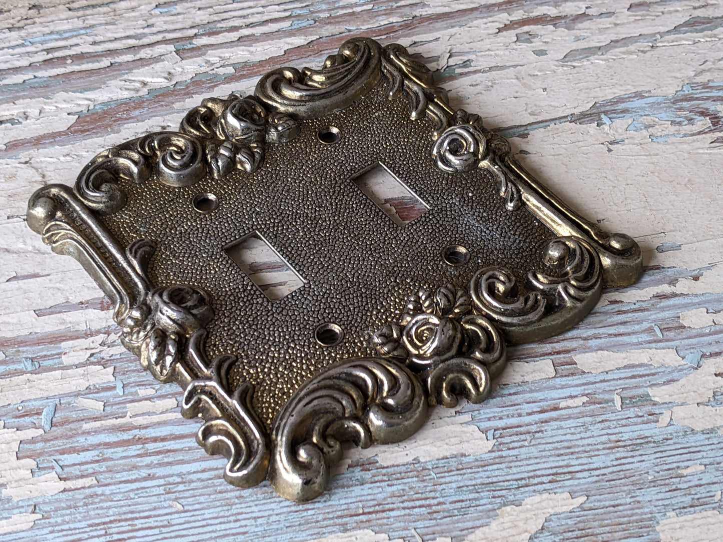 1967 Ameritac No. 60TT 2-Gang Light Switch Wall Plate American Tack Hardware Co. !! Vintage Decor !!
