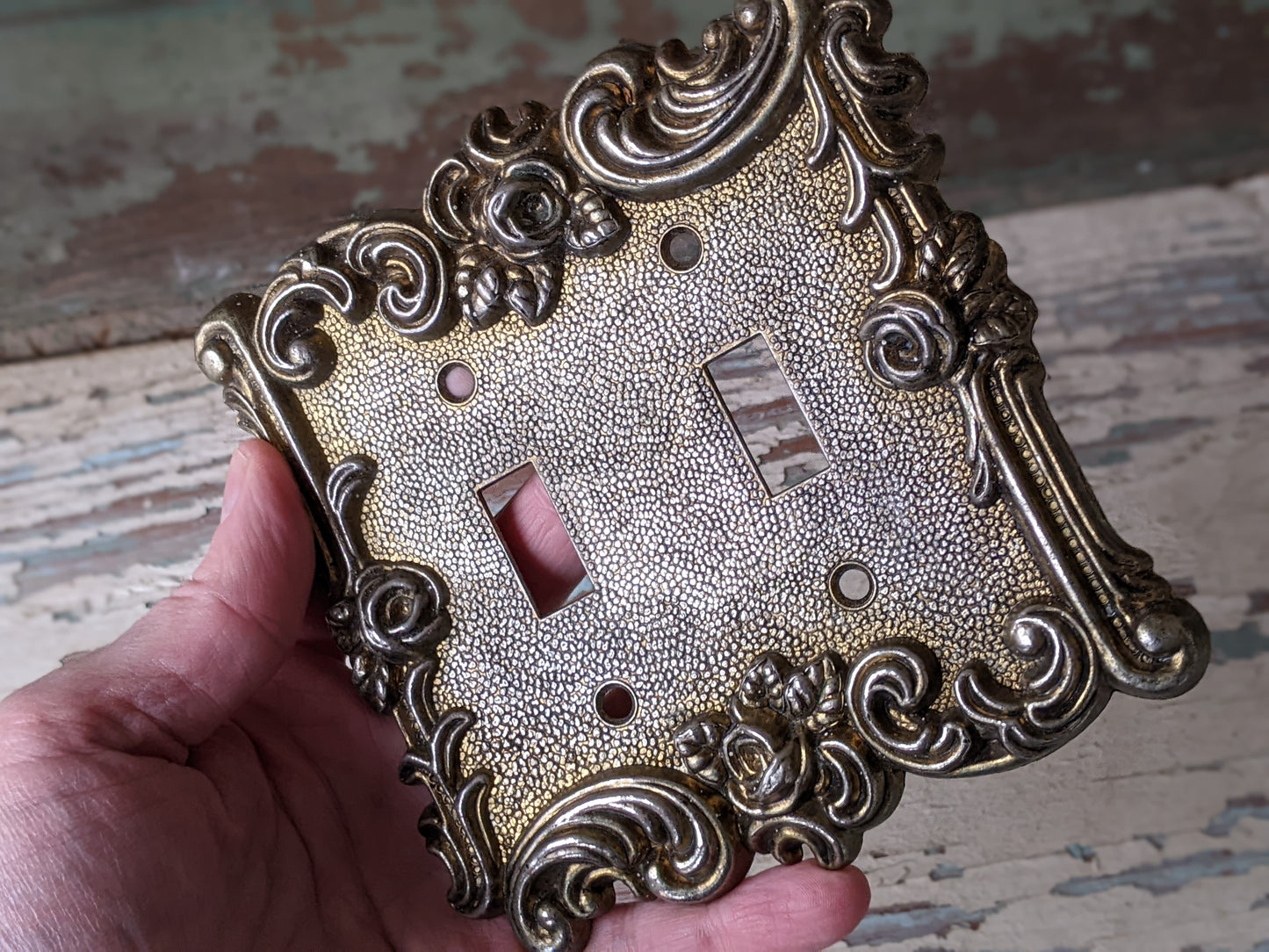 1967 Ameritac No. 60TT 2-Gang Light Switch Wall Plate American Tack Hardware Co. !! Vintage Decor !!