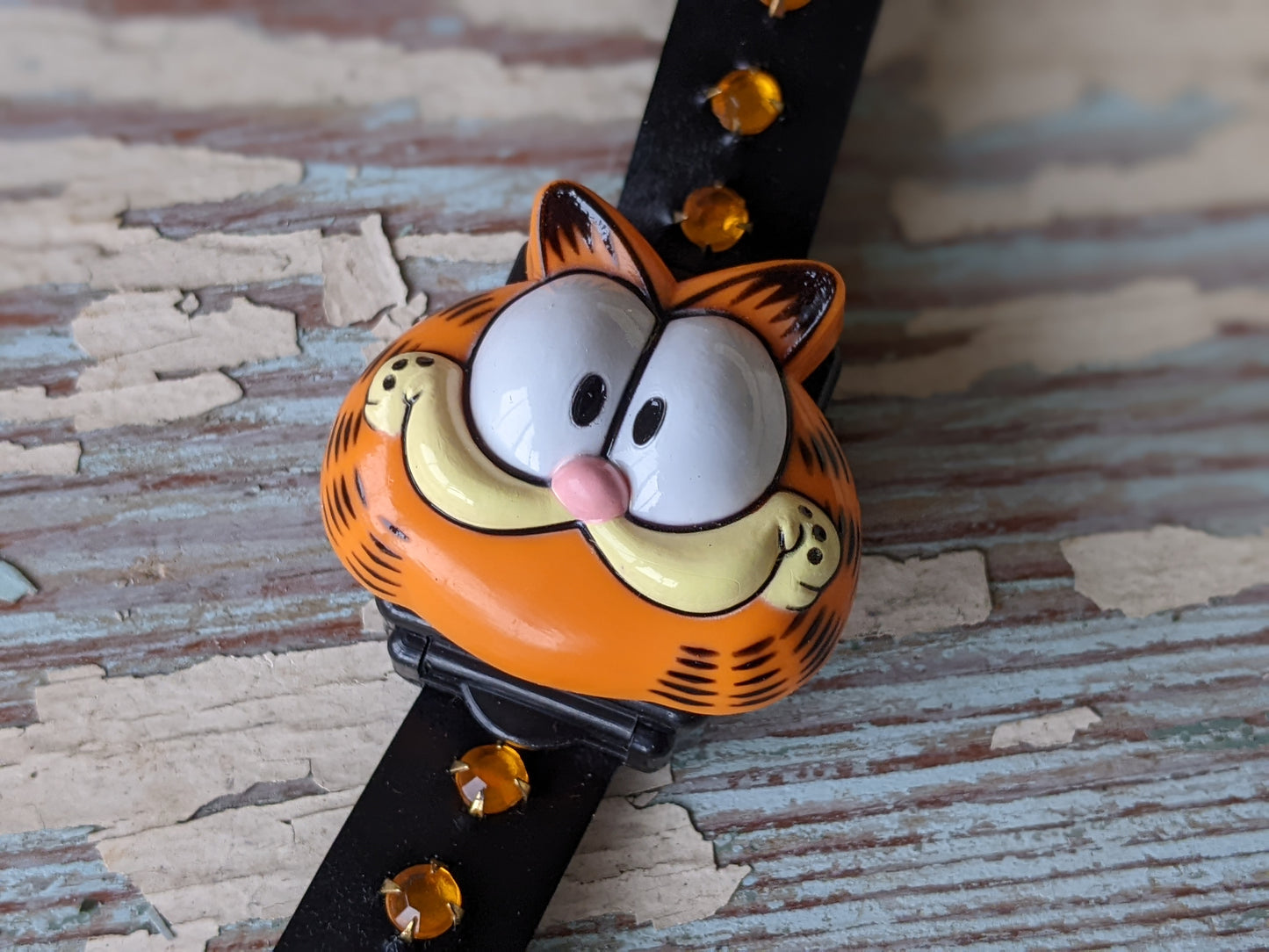 1978 Garfield !! NOS !! Flip-It LCD Quartz Watch w New Battery Installed !! Amazing Retro Gifts & Collectibles