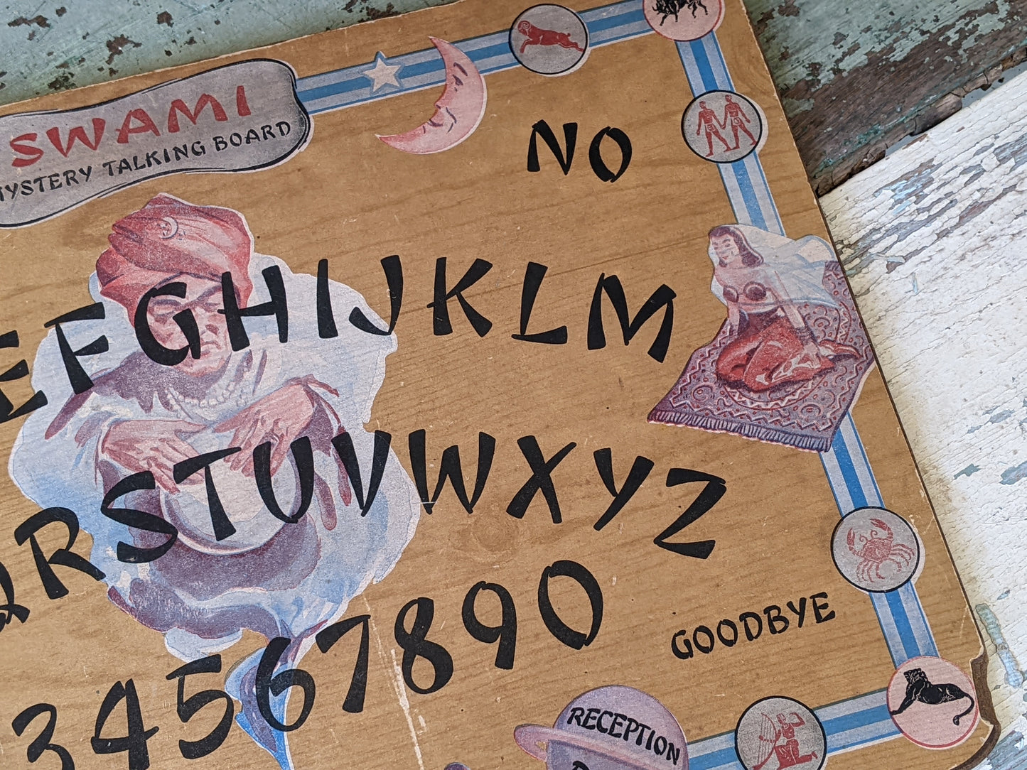 1940s Original Swami Mystery Talking Board with Planchette by Gift Craft !! Fantastic Amazing Vintage Gifts & Collectibles