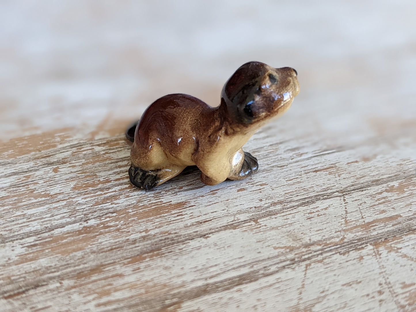 1980s Hagen Renaker Beaver Porcelain Miniature Hand-painted !! Amazing Retro Gifts & Collectibles !!