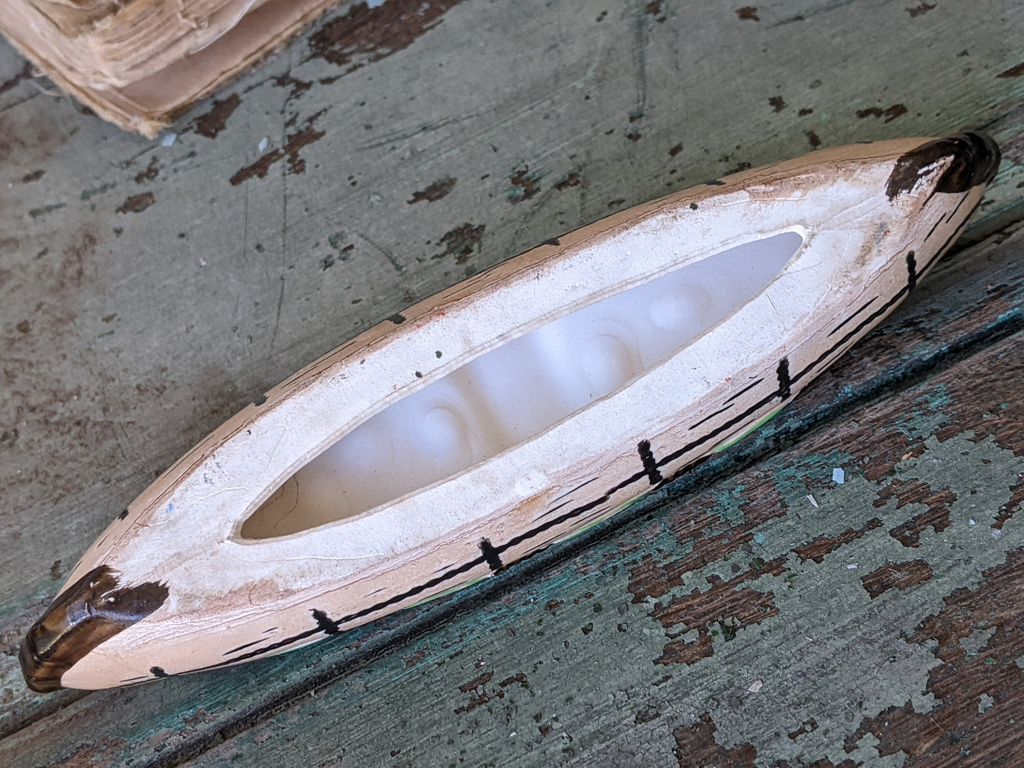1950s Eskimos Salt Pepper Shakers on Canoe by Victoria Ceramics !! Classic Spicy Vintage Gifts & Collectibles
