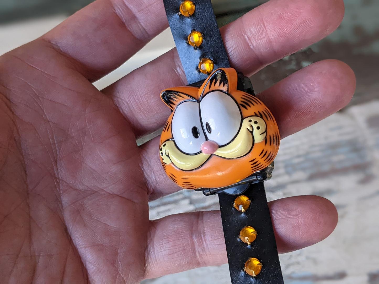 1978 Garfield !! NOS !! Flip-It LCD Quartz Watch w New Battery Installed !! Amazing Retro Gifts & Collectibles