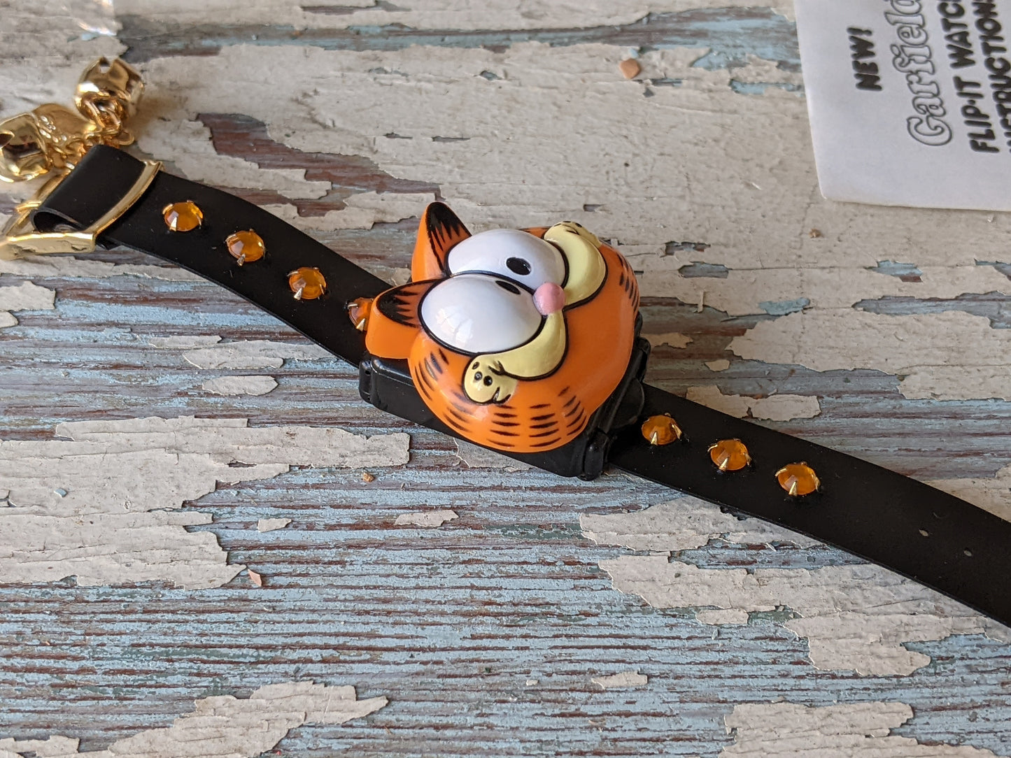 1978 Garfield !! NOS !! Flip-It LCD Quartz Watch w New Battery Installed !! Amazing Retro Gifts & Collectibles