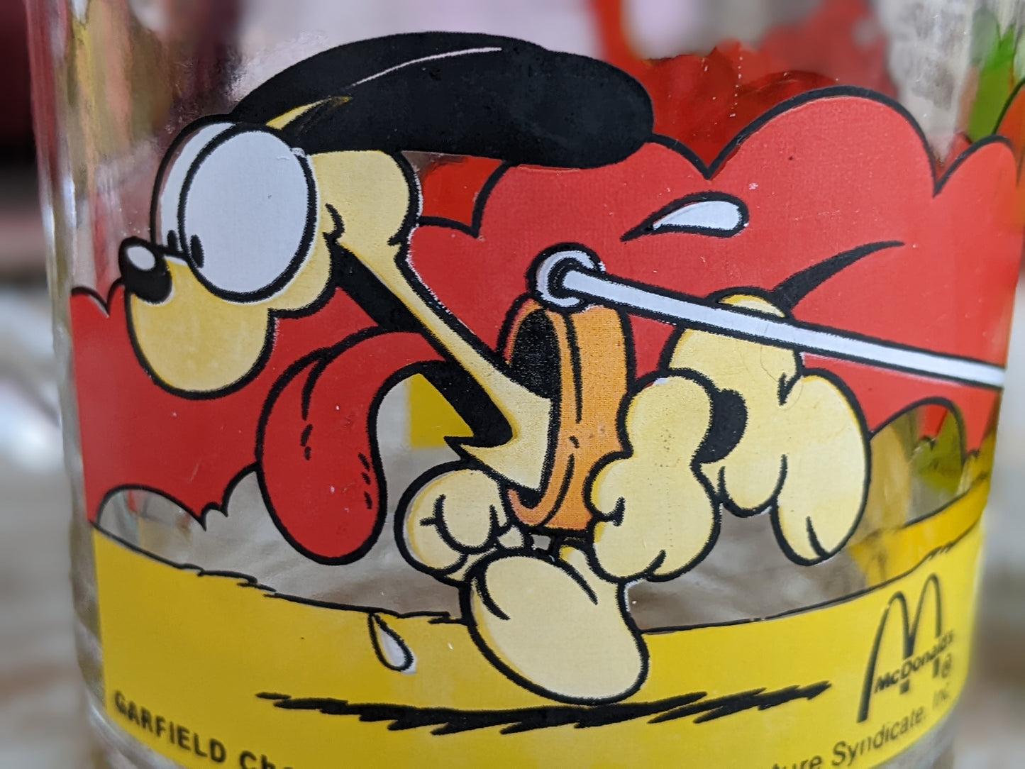 1978 Vintage Garfield Glasses by McDonalds Complete Set of 4 Mugs !! A Perfect Retro Gift